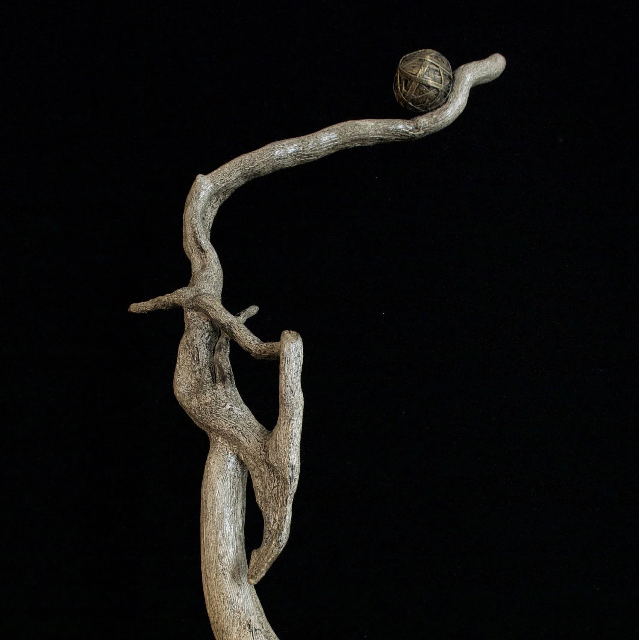 Pathing Stick #50, (detail) approximately. 72",
mixed media on wood