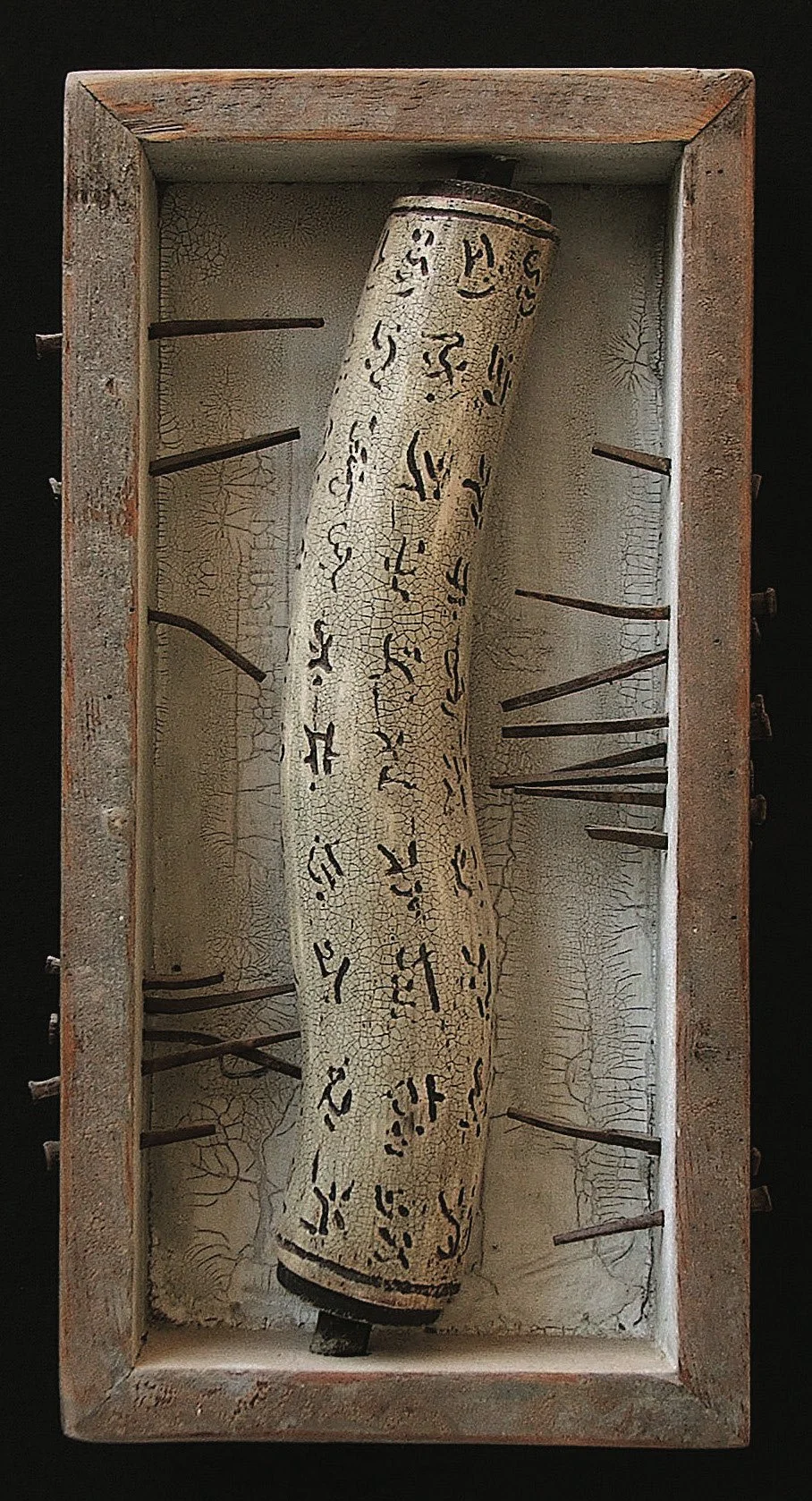 Perseverance I, 16 x 8 x 2 in., mixed media