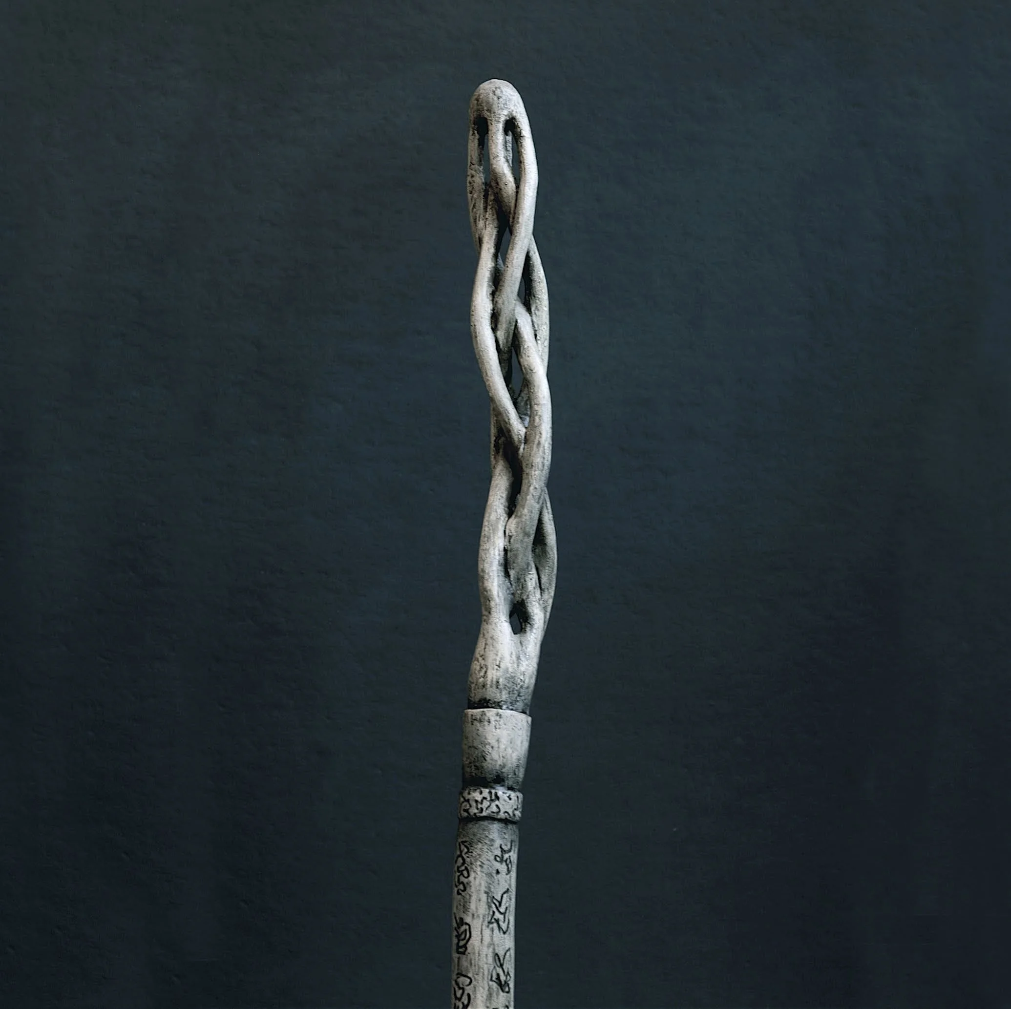 Pathing Stick #11, (detail) approximately 72",
mixed media on wood