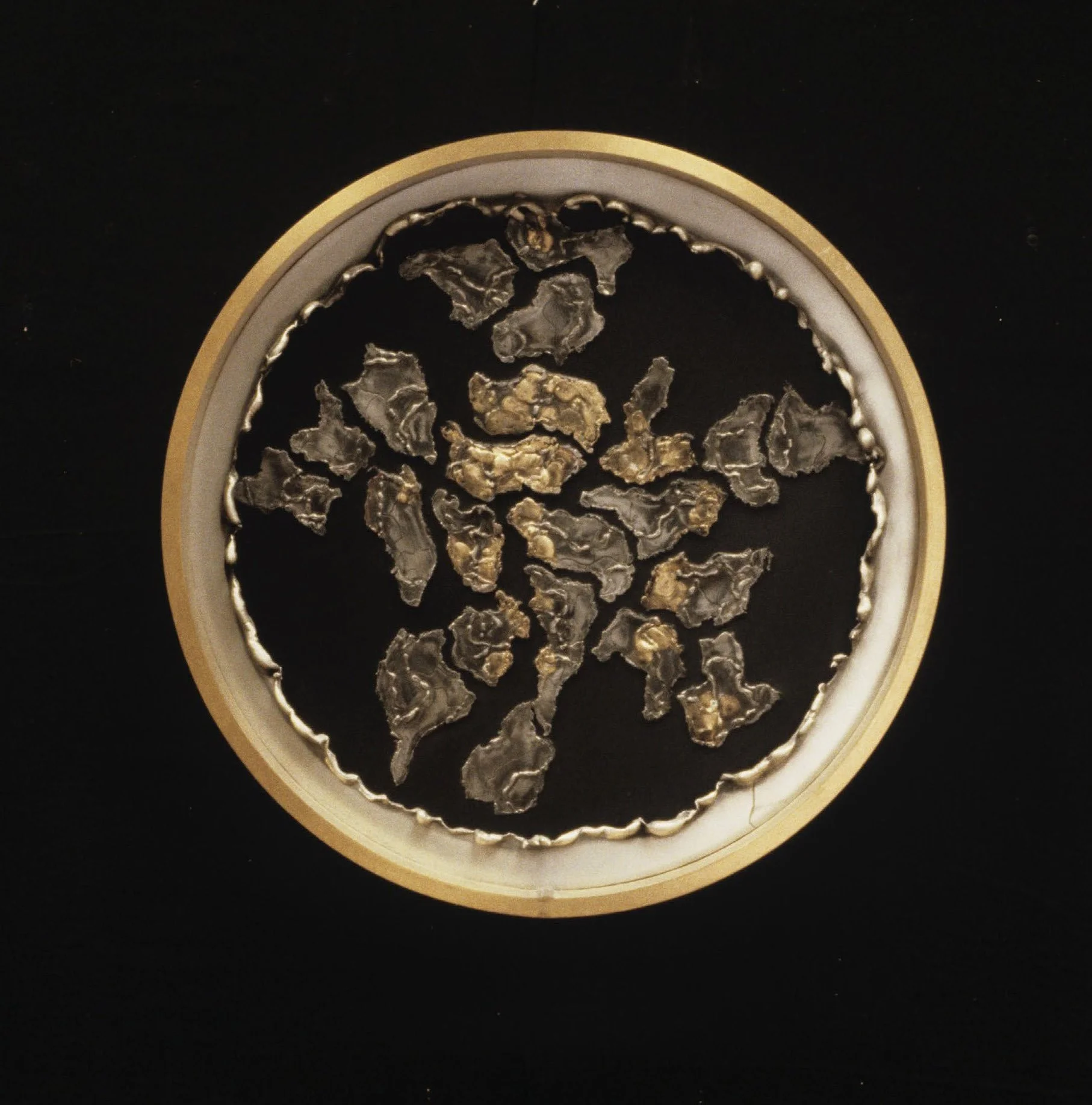 Wheel #2, 20 in., steel, brass, and aluminum