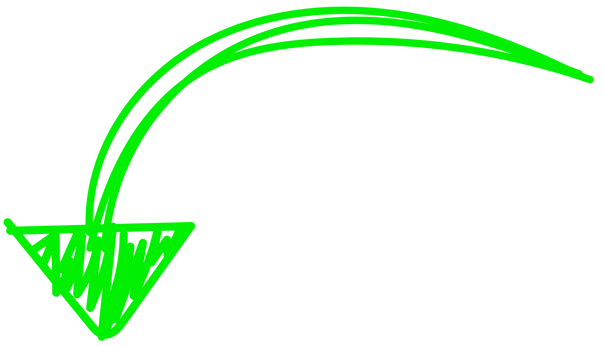 Neon green outline of a shopping basket with a handle, set against a black background.
