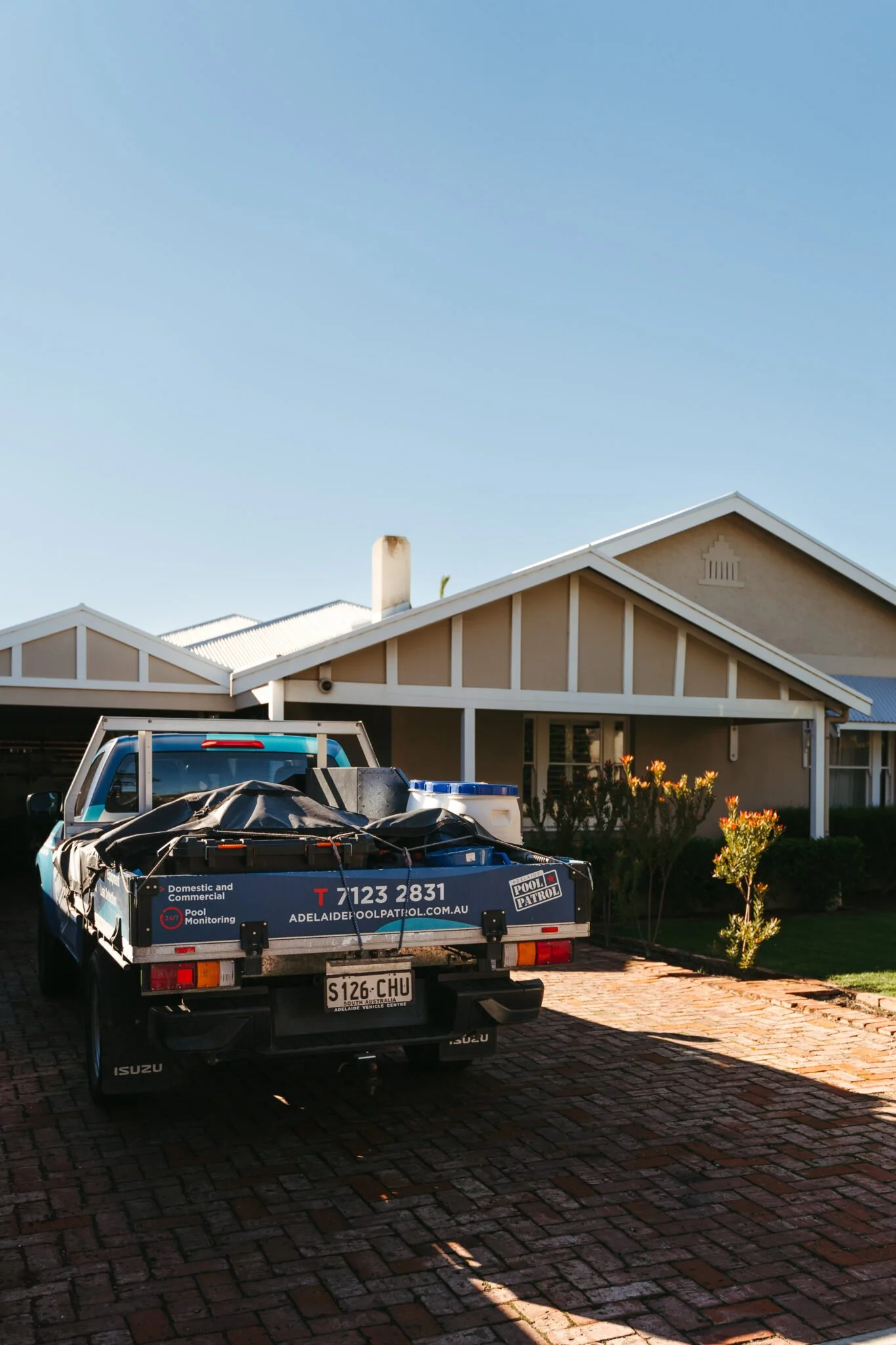 Sunshine Coast pool servicing technician attending regular pool maintenance
