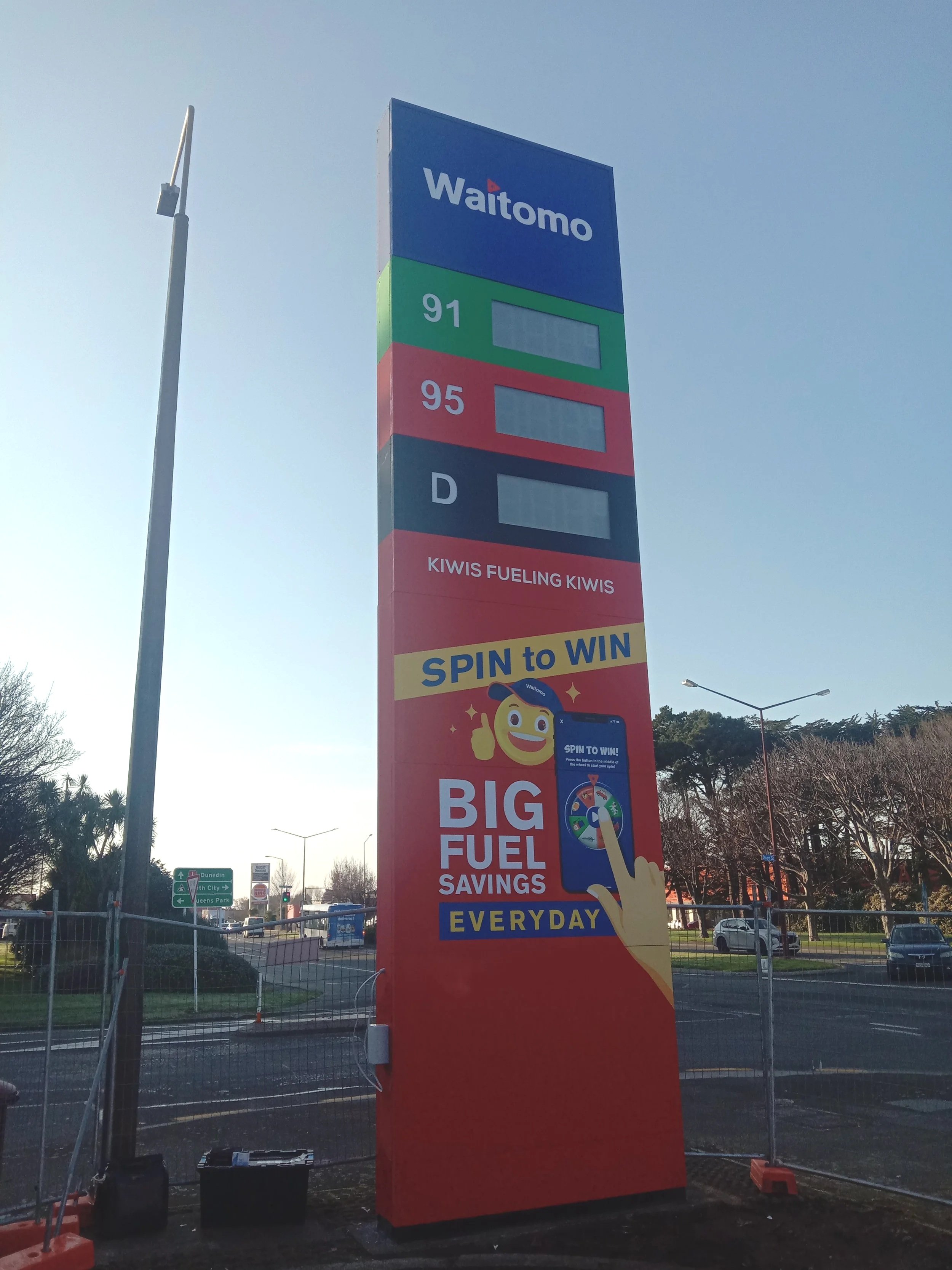 Reclad of existing pylon sign with sign panels, digital prints and LED displays