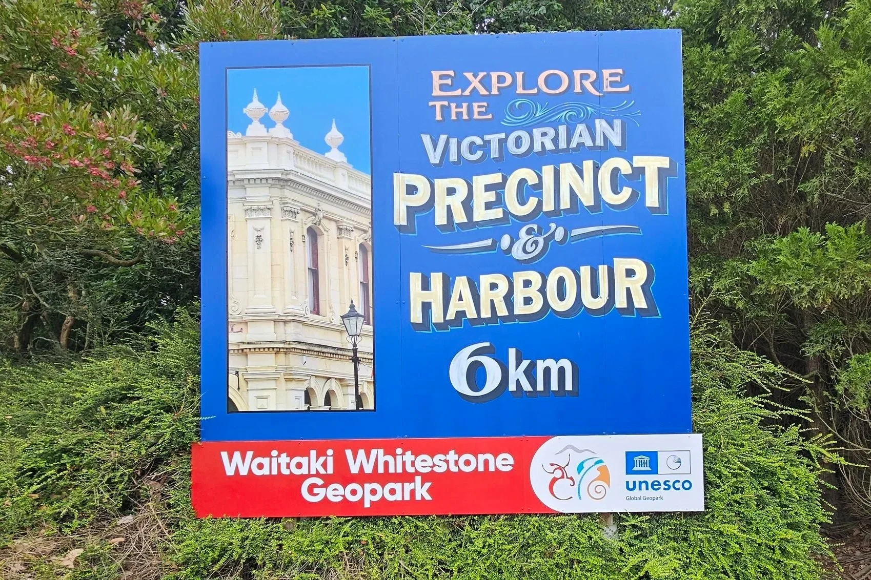 Digital print laminated sign panel fixed to existing frame (Waitaki Geopark sign only)