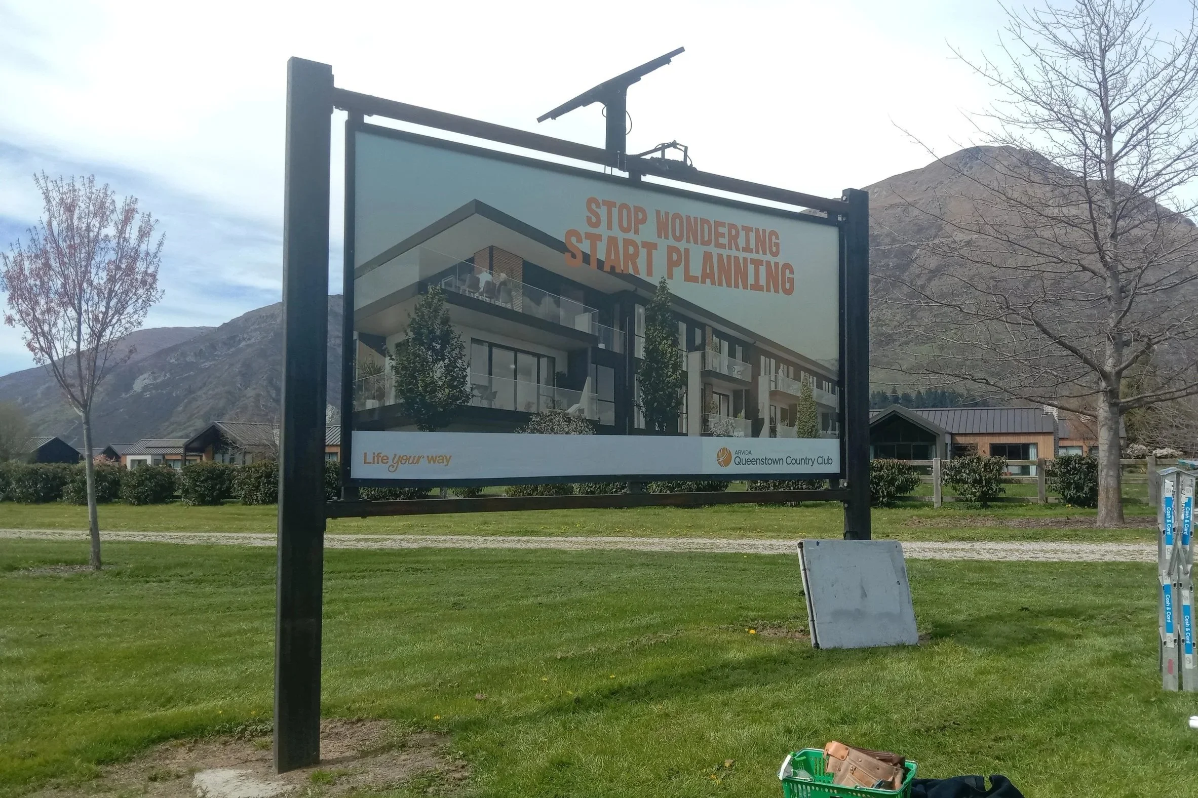 Vinyl print to existing sign