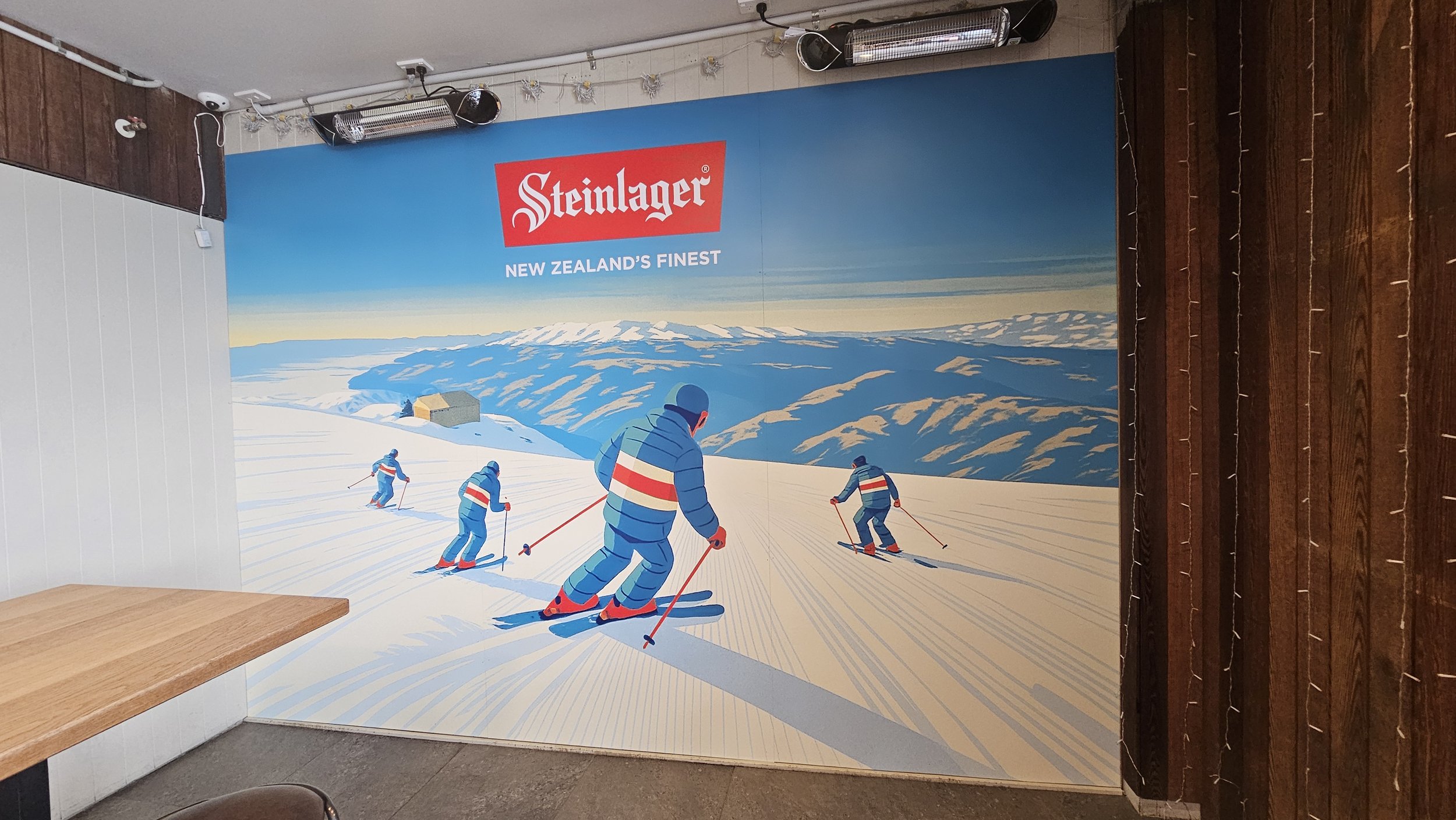 Digitally printed ACM panels fixed to internal wall