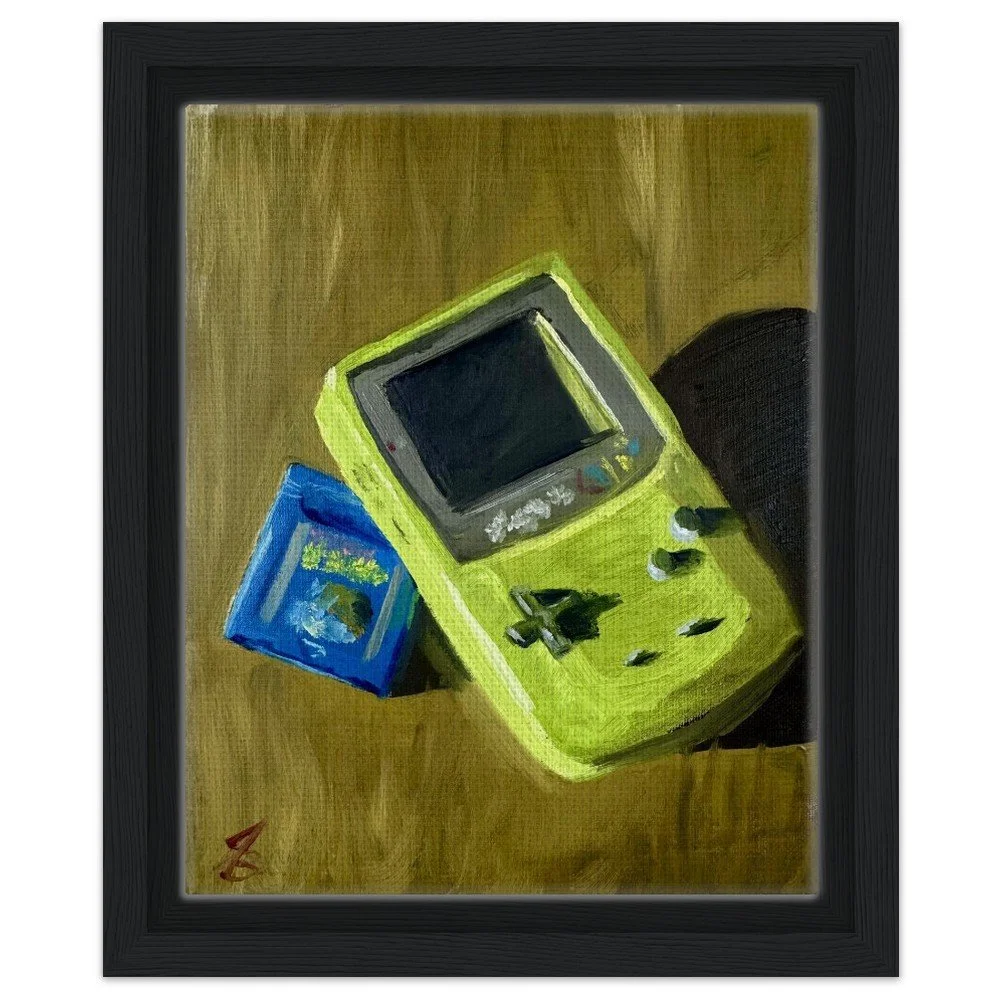 Blue Framed Canvas Print 8