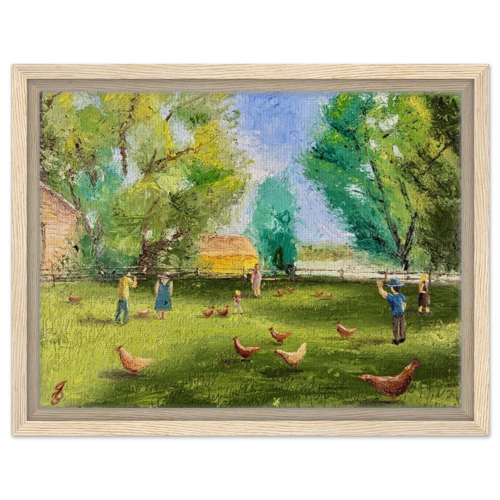 Rooster Booster Framed Canvas Print 12