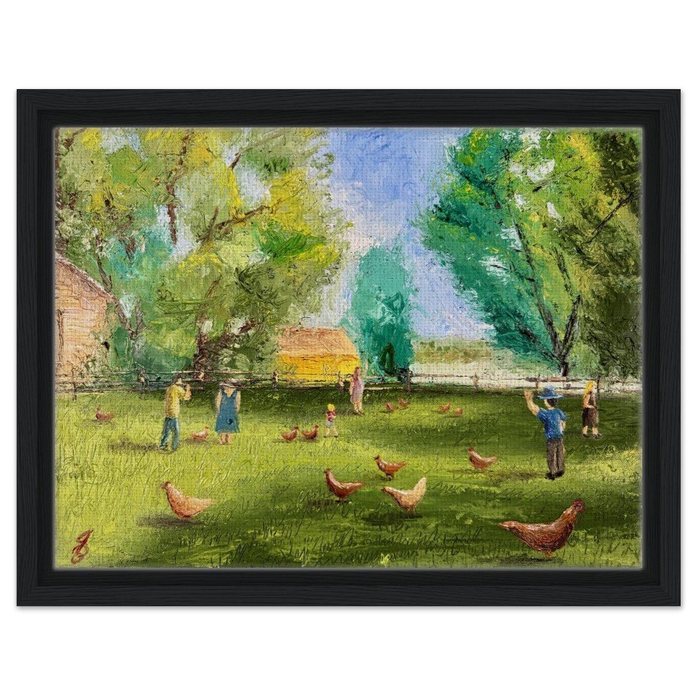 Rooster Booster Framed Canvas Print 12