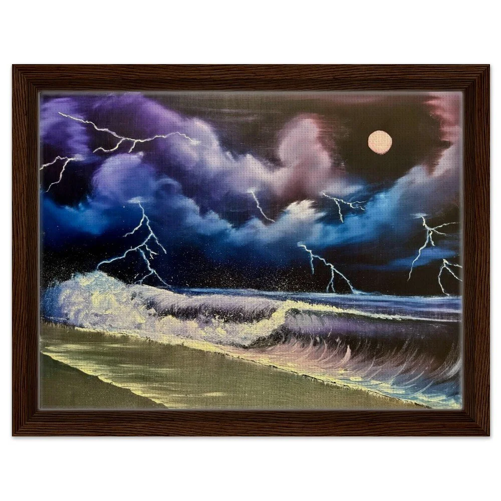 Stormy Seas Framed Canvas Print