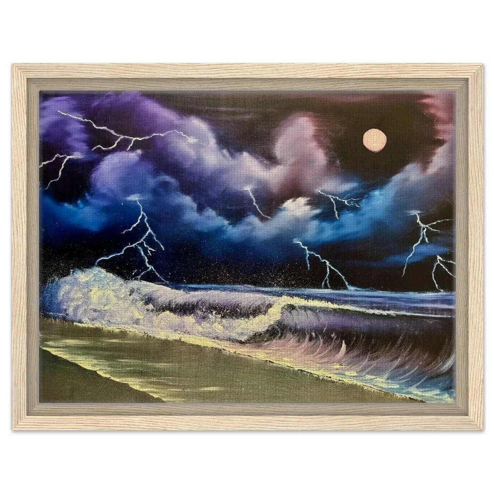 Stormy Seas Framed Canvas Print