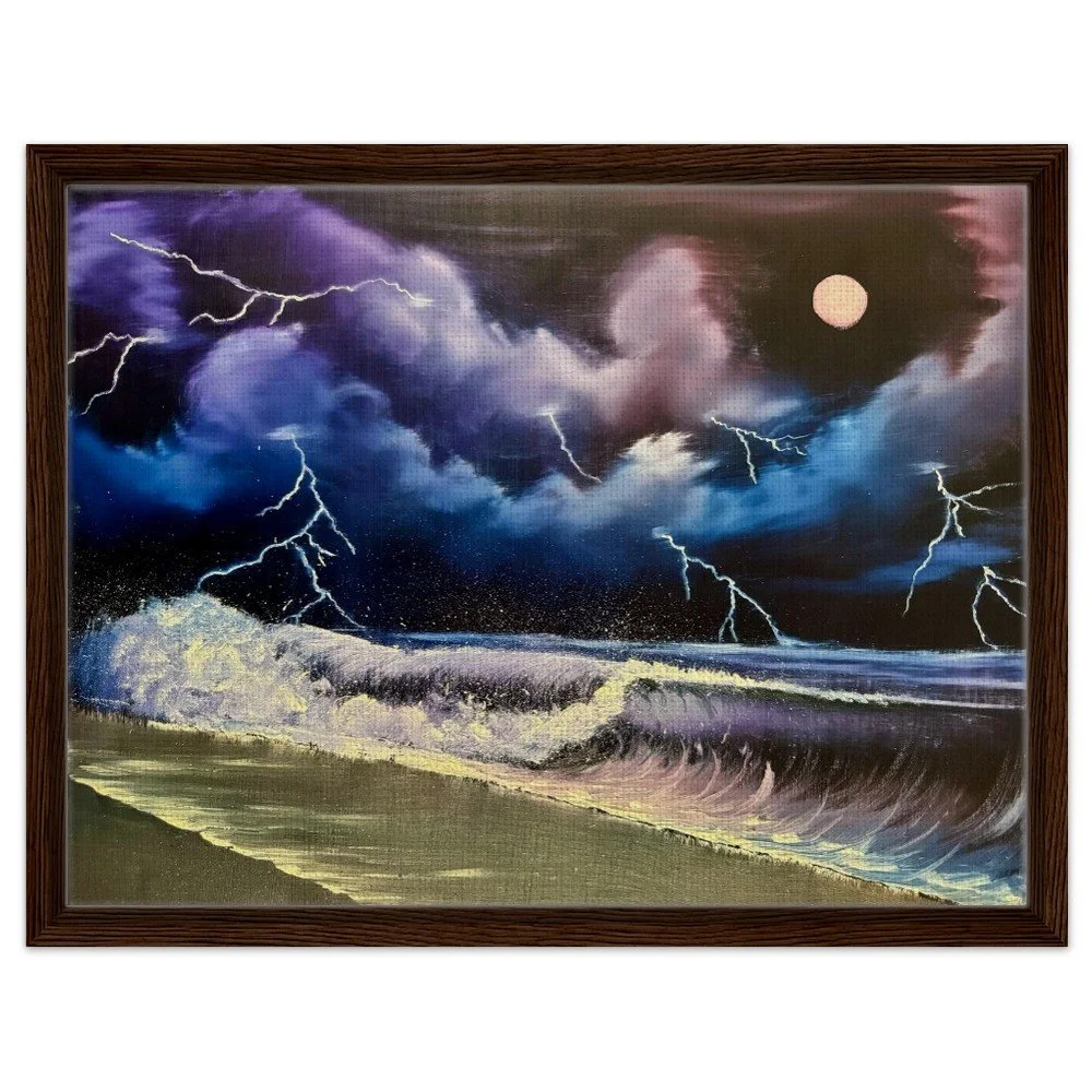 Stormy Seas Framed Canvas Print