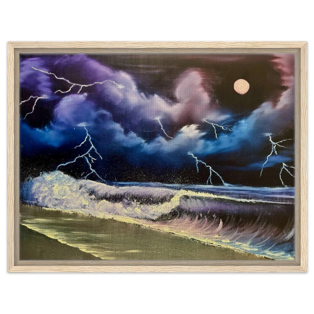 Stormy Seas Framed Canvas Print