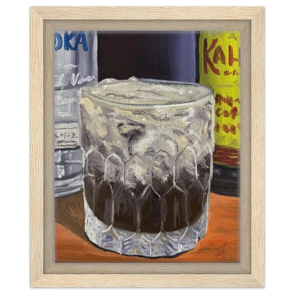 White Russian Framed Canvas Print 8