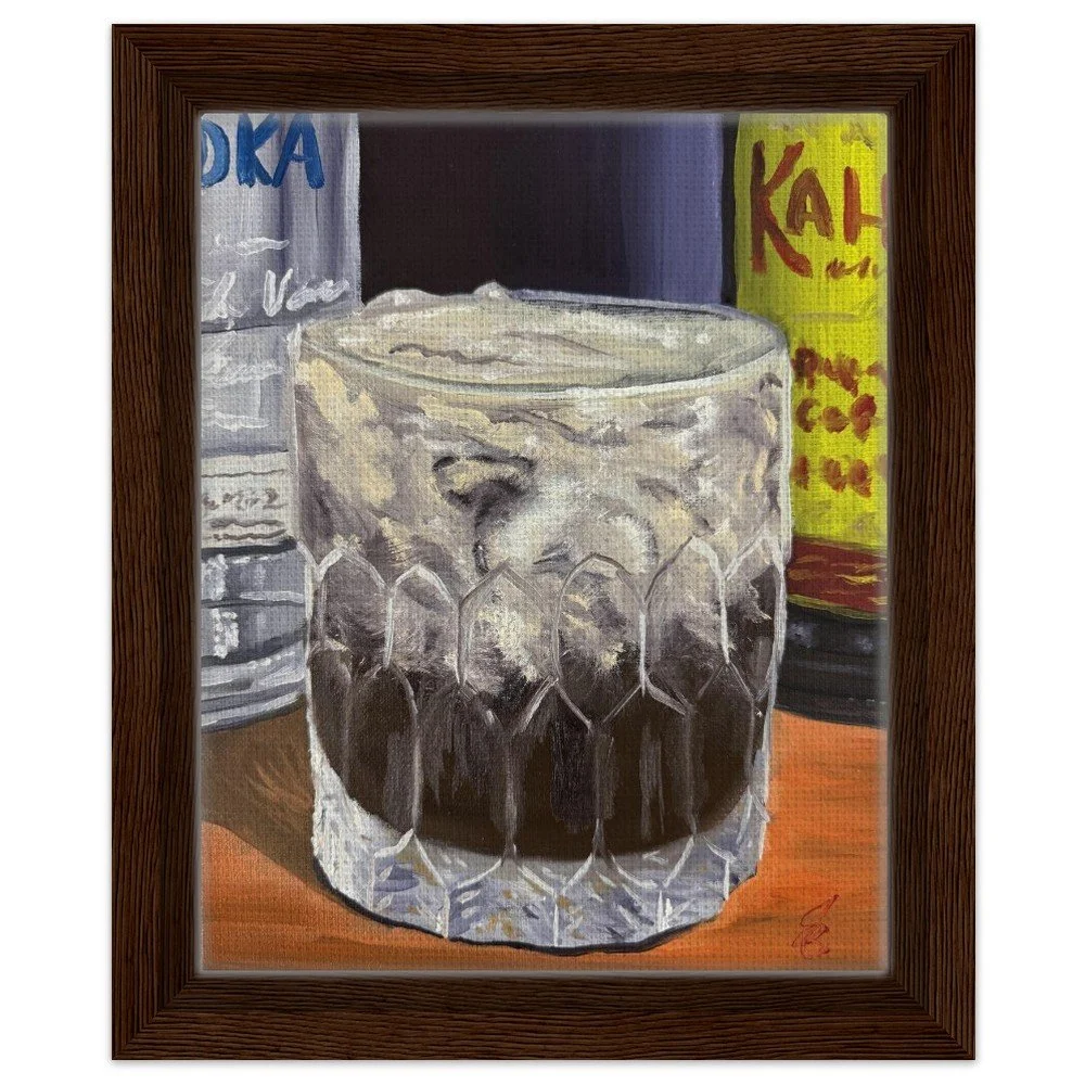 White Russian Framed Canvas Print 8