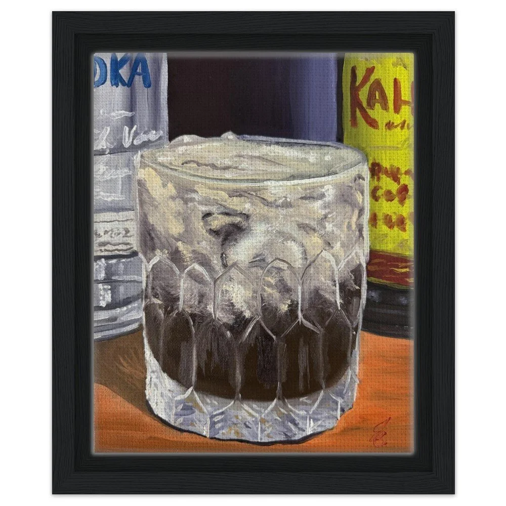 White Russian Framed Canvas Print 8