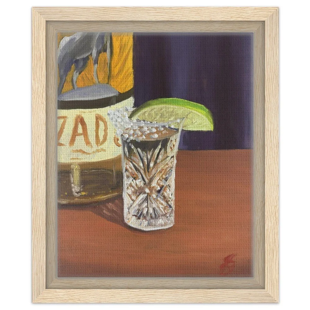 Tequila Shot Framed Canvas Print 8