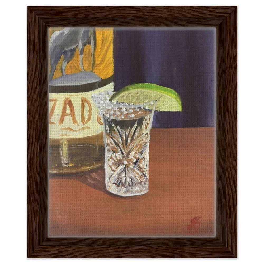 Tequila Shot Framed Canvas Print 8