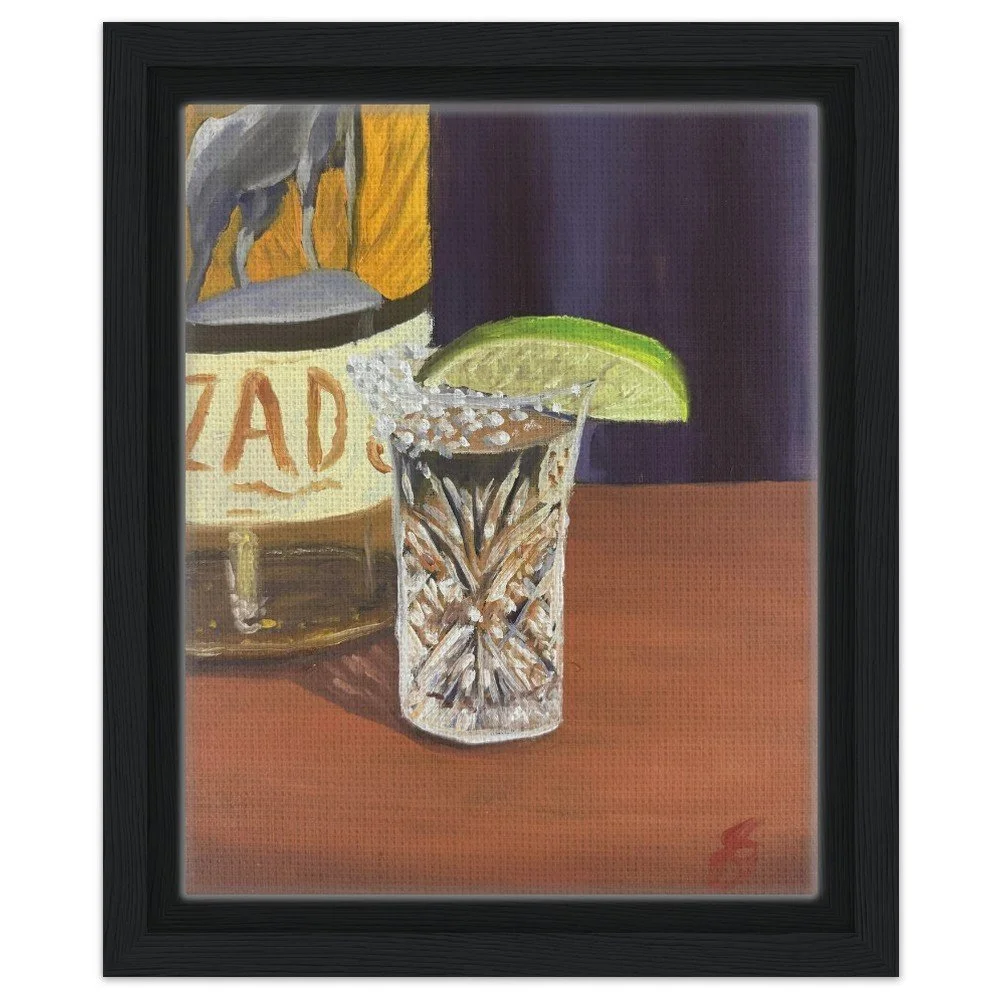 Tequila Shot Framed Canvas Print 8