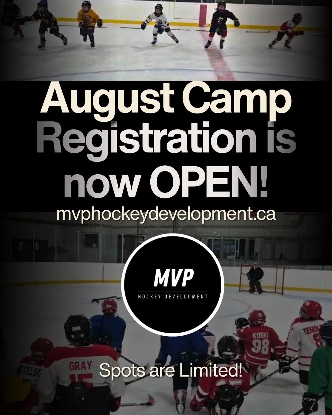 August Camps are Going Fast! 

Developing Goaltenders: 
Full- ALL DIVISIONS

Skating + Skills: 
U9 - Limited Spots 
U11 - FULL
U13/U15 - Limited Spots 

Developing Defensemen:
U11- Almost Full 
U13/U25 - Almost Full 

Little Tykes: 
Just Released - S