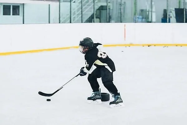 Boy doing skating drill