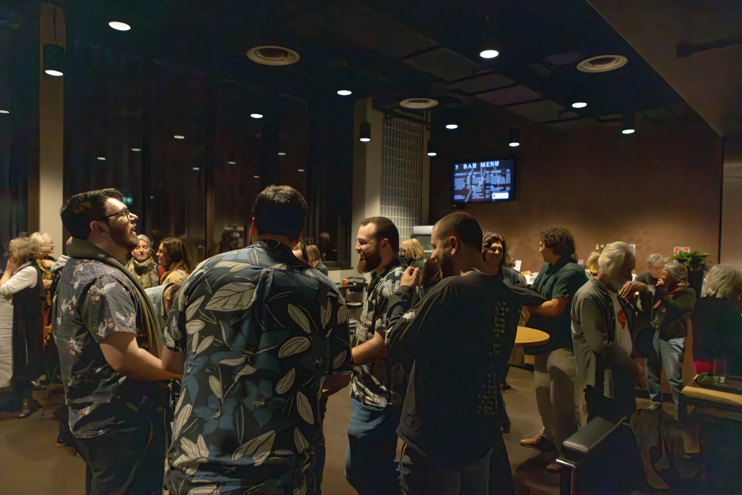 The Twyford foyer is a buzz on Opening Night.