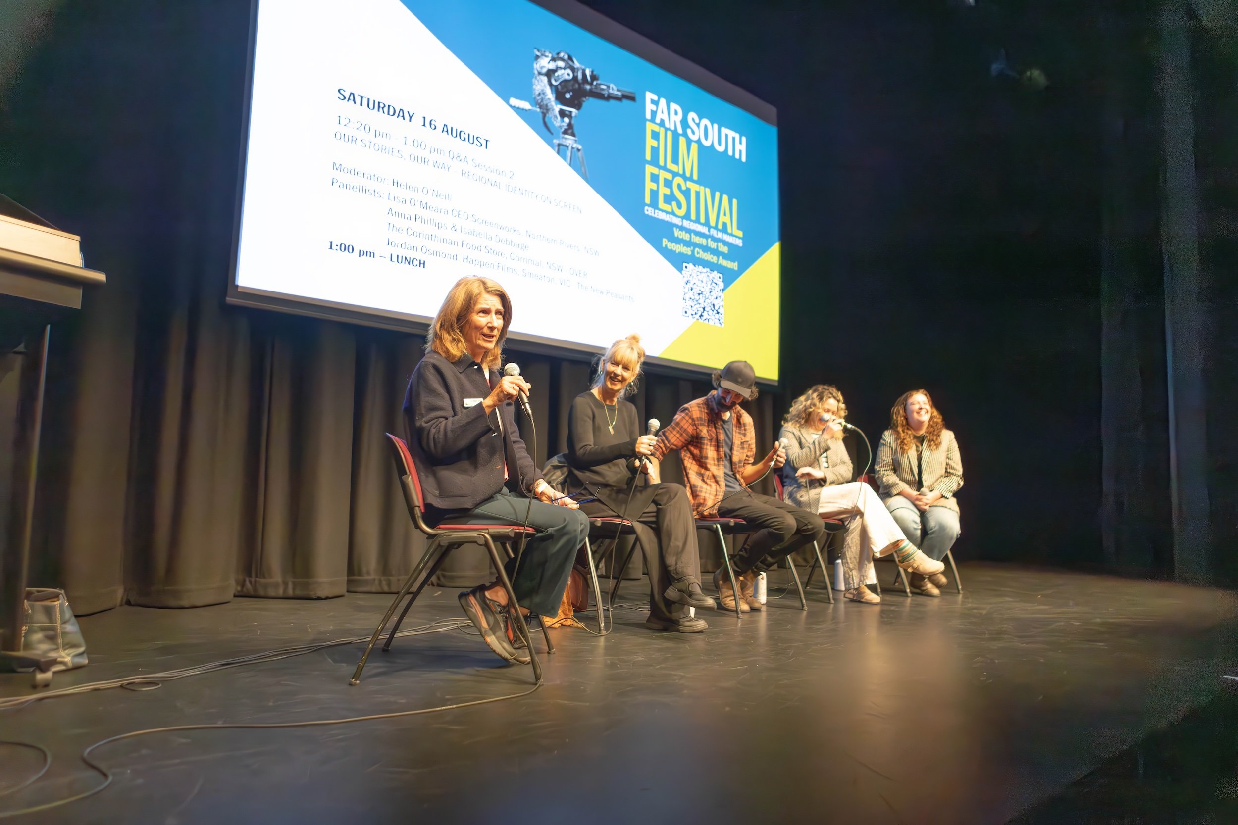 Councillor Helen O'Neil moderated a Q&A session on "Our Stories Our Way - Regional Identity on Screen." 