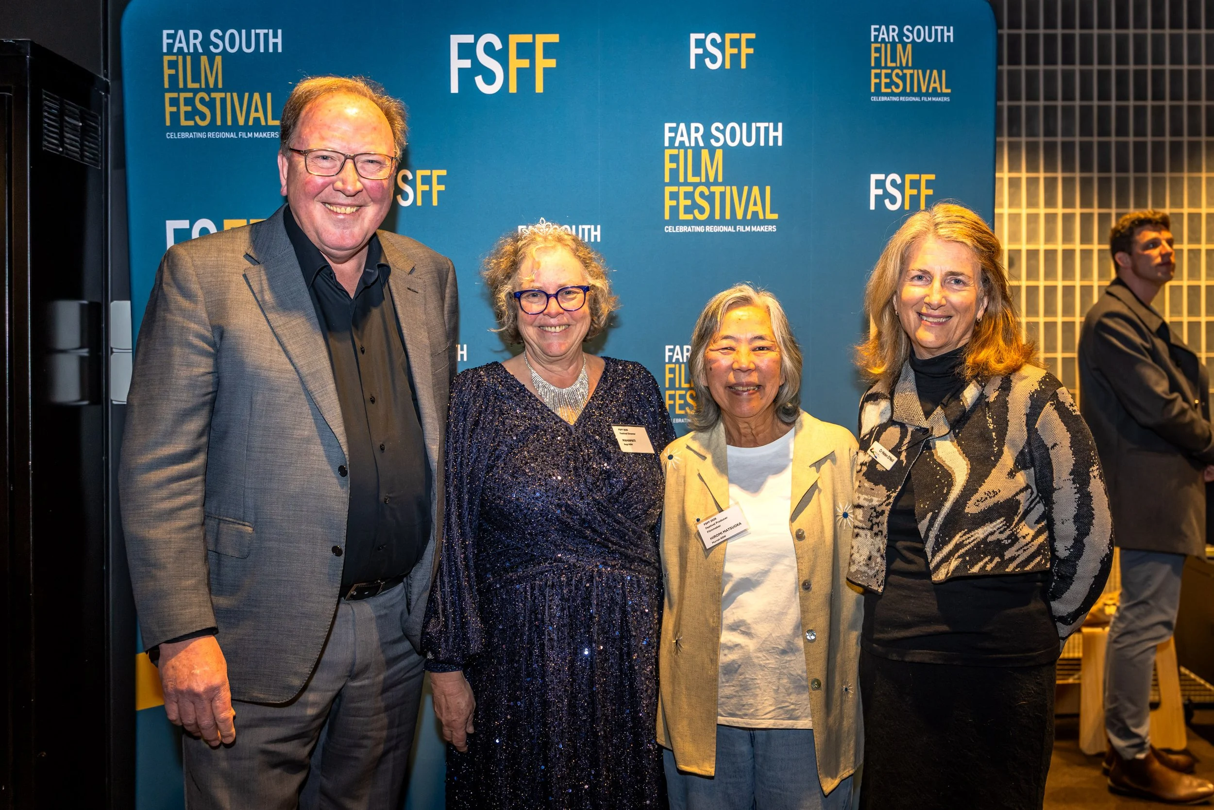 Dr Michael Holland, MP;Festival Director Mahamati, Festival Producer Hiromi, Councillor Helen O'Neil