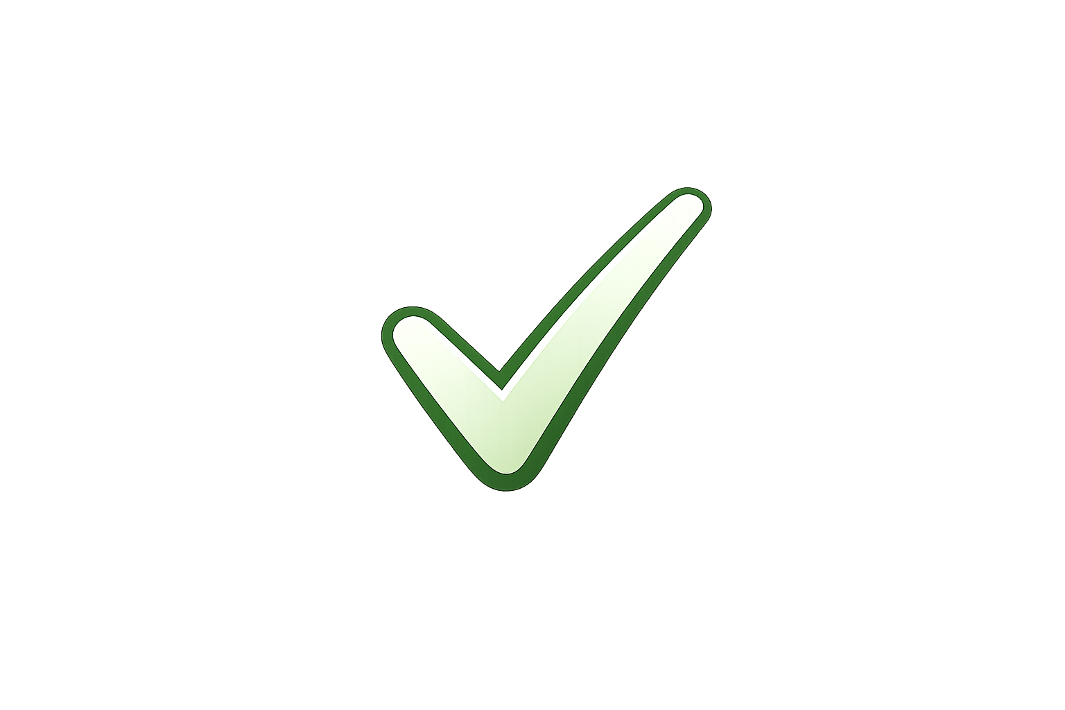 A green checkmark icon