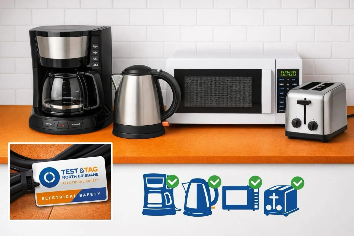 ☕ Your morning coffee might be the most important part of your workday.
But here&rsquo;s something most business owners don&rsquo;t think about... that coffee machine sitting on your kitchen bench? It needs to be tested and tagged just like every oth