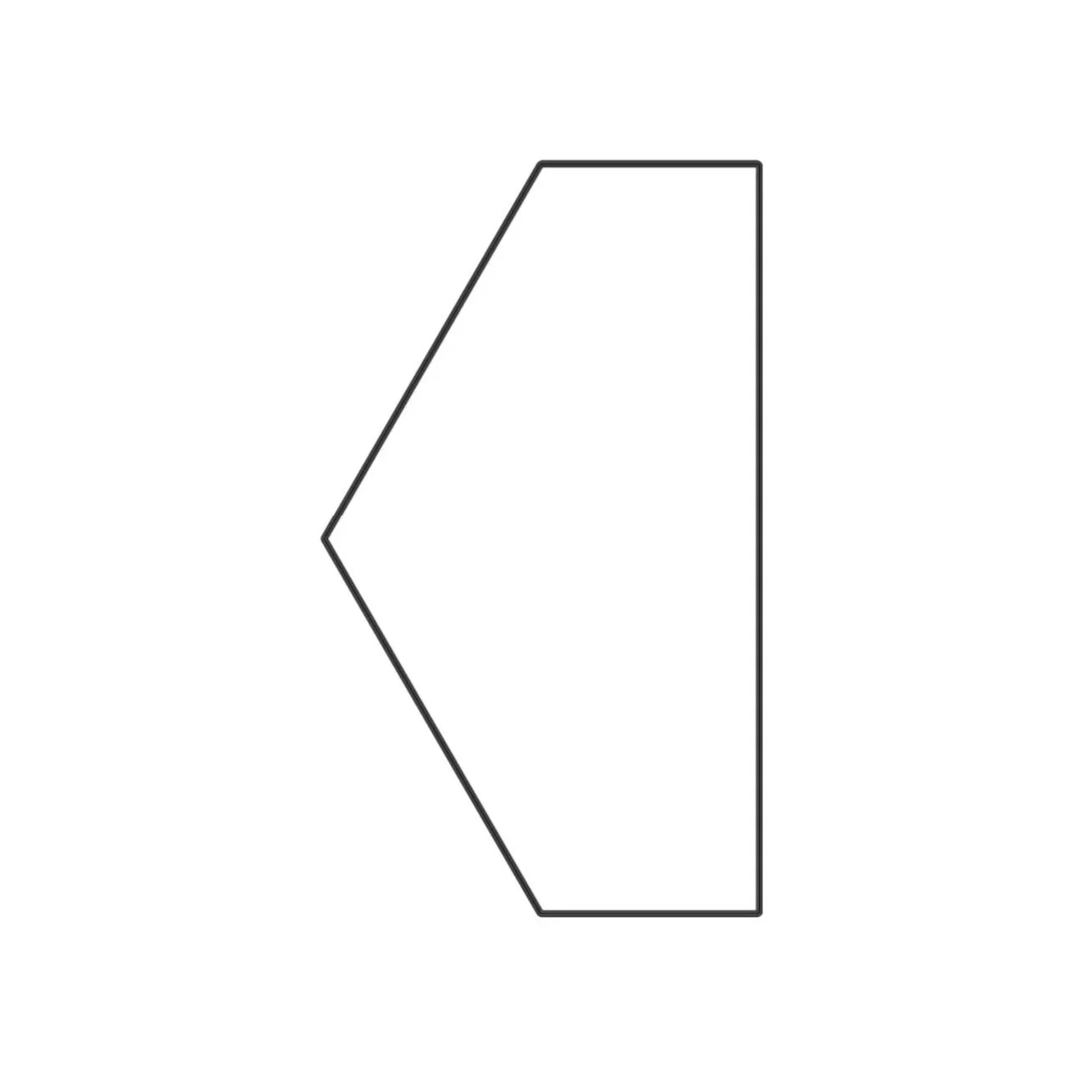 Half Hexagons (side cut)
