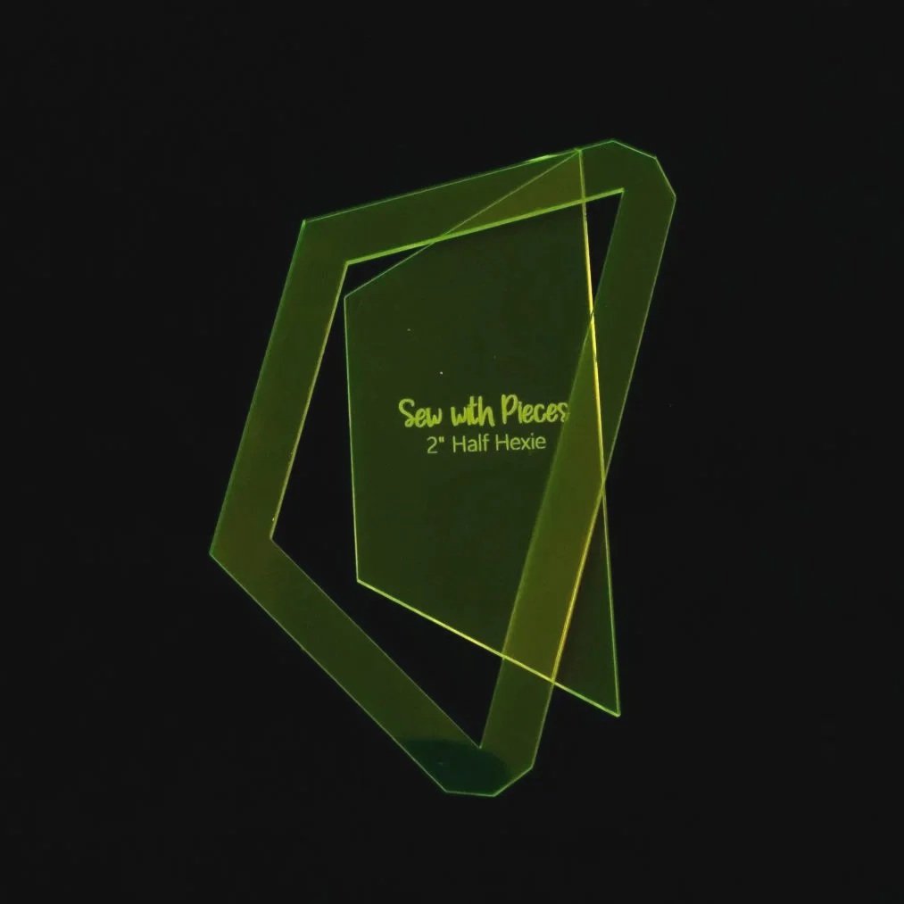 Half Hexagon Template (Point to Point)