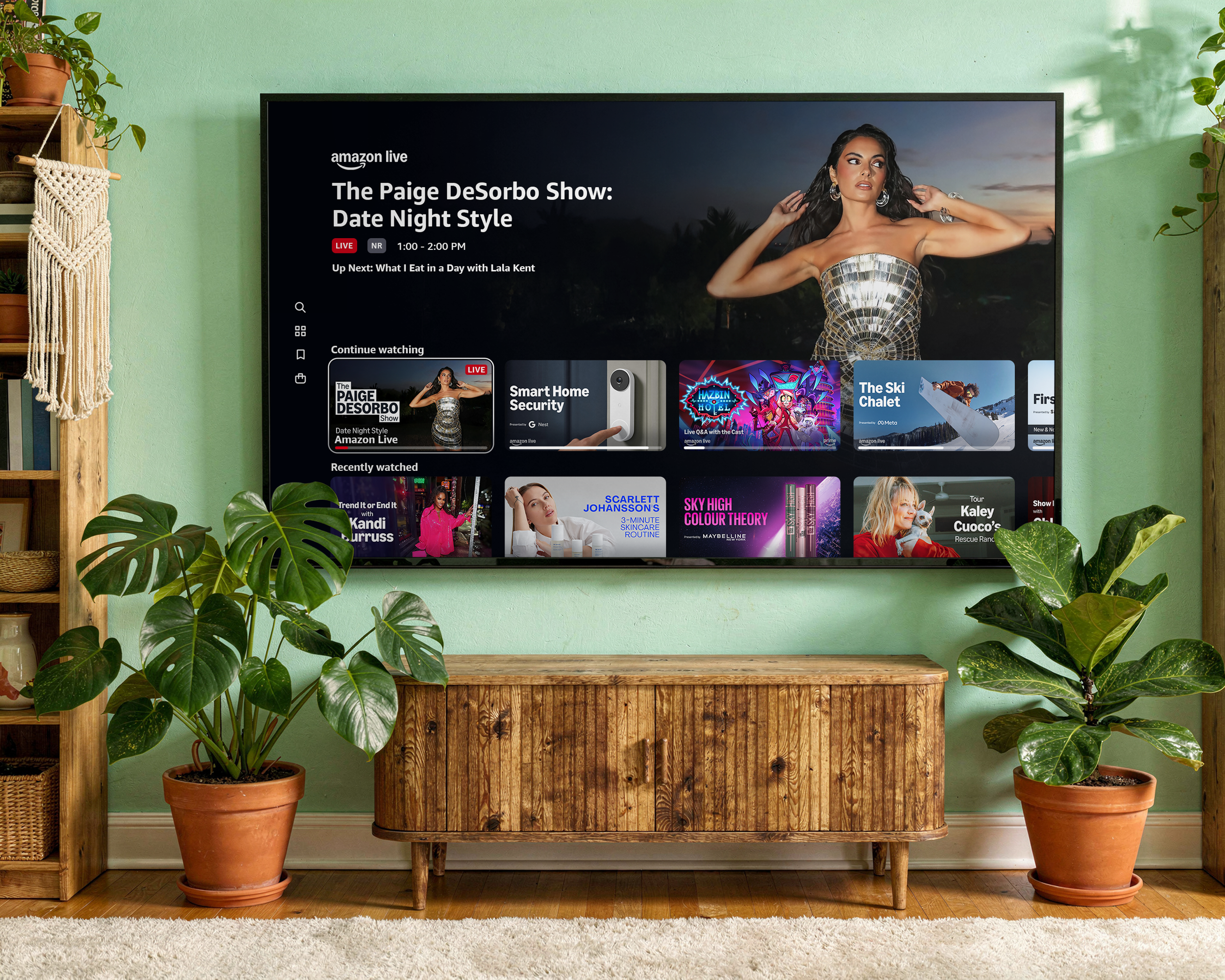 Amazon Live on Prime Video linear experience.