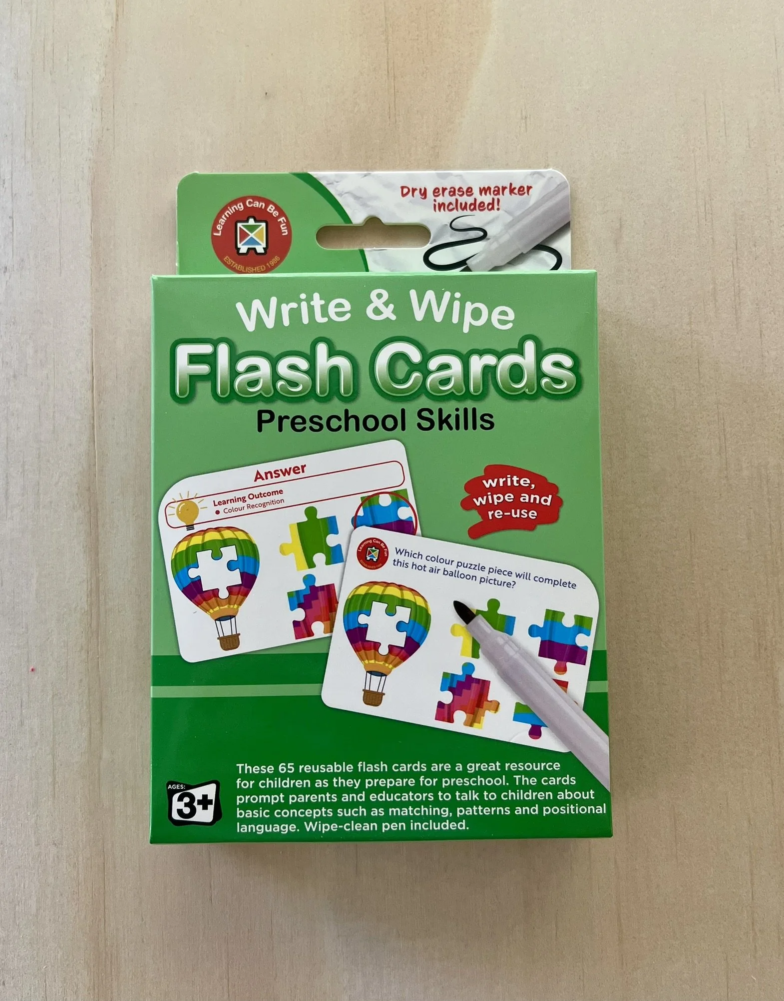 Write & Wipe Flash Cards - Preschool Skills