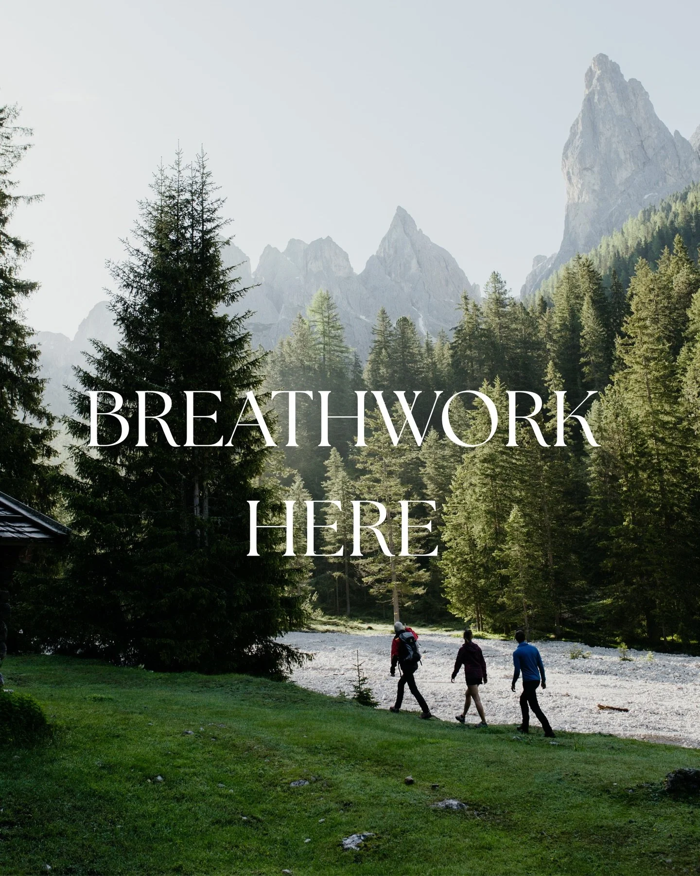 This is where we will hold our breathwork sessions this week. Music in. Body down. Dolomites in the horizon. You bring whatever is ready to move.