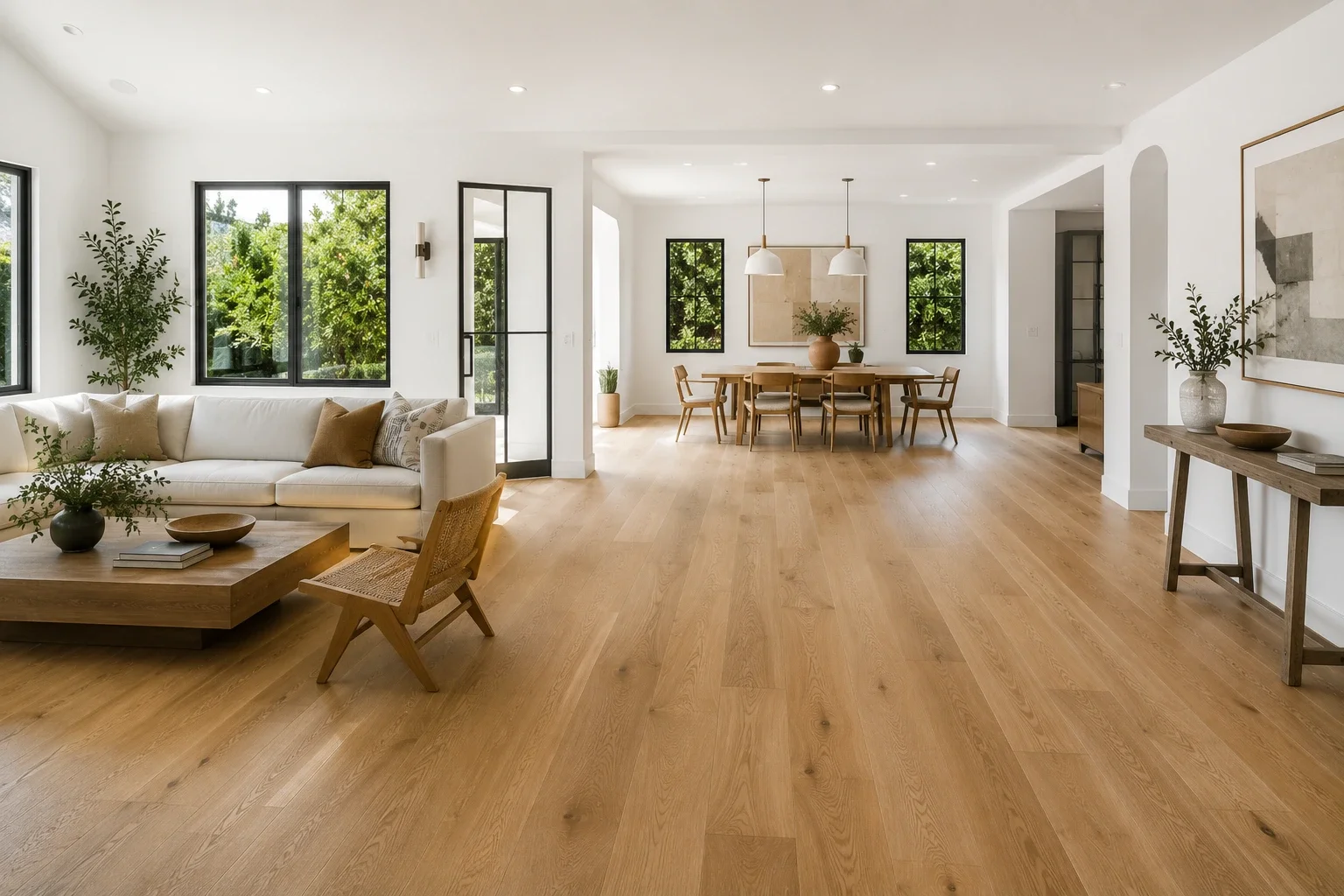 Finished hardwood floor installation in Los Angeles home — Crystal Peak Construction Inc.