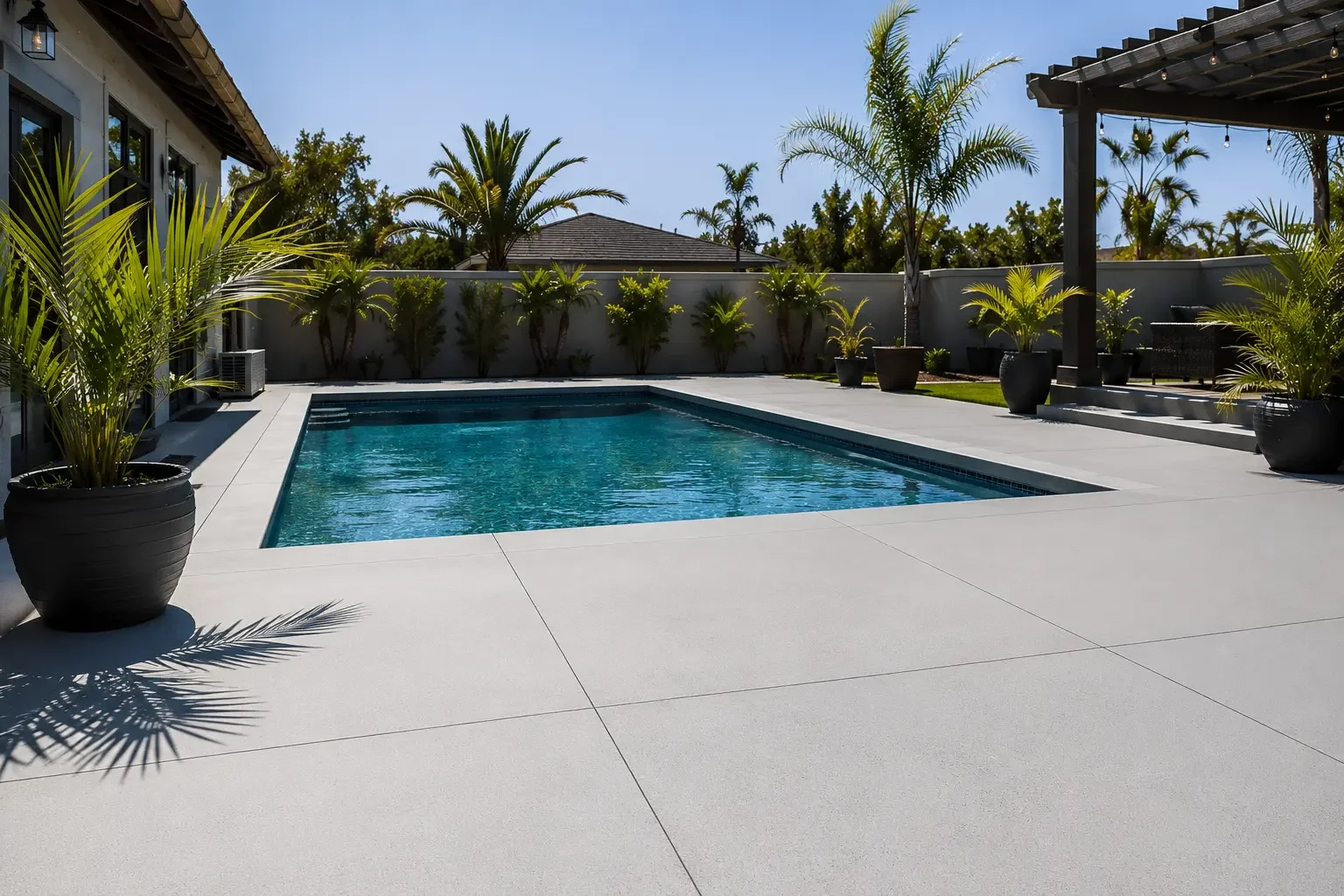Pool deck painting and sealing in Los Angeles — outdoor painting service — Crystal Peak Construction Inc.