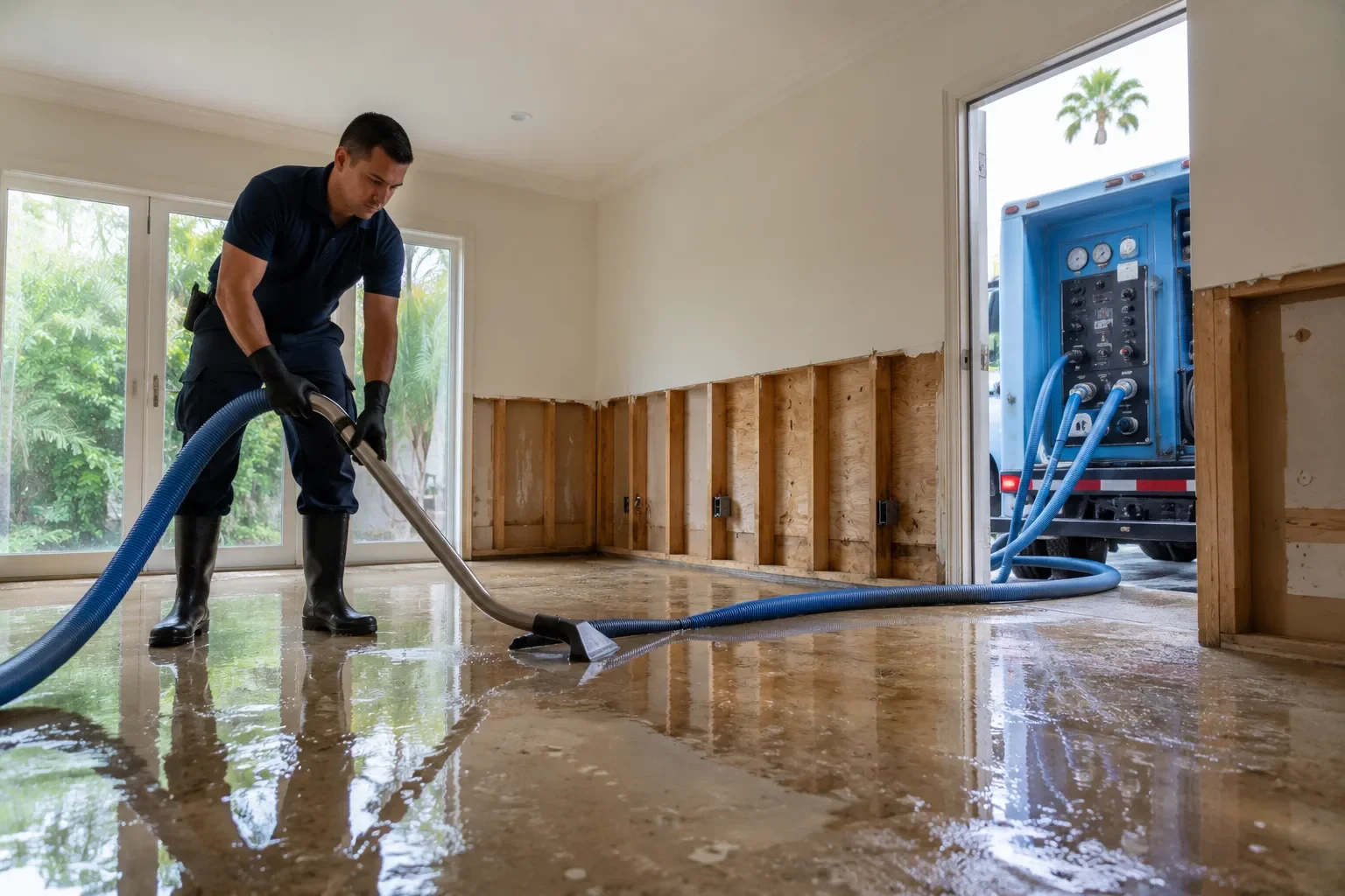 Emergency water extraction in Los Angeles — water damage restoration company — Crystal Peak Construction Inc.