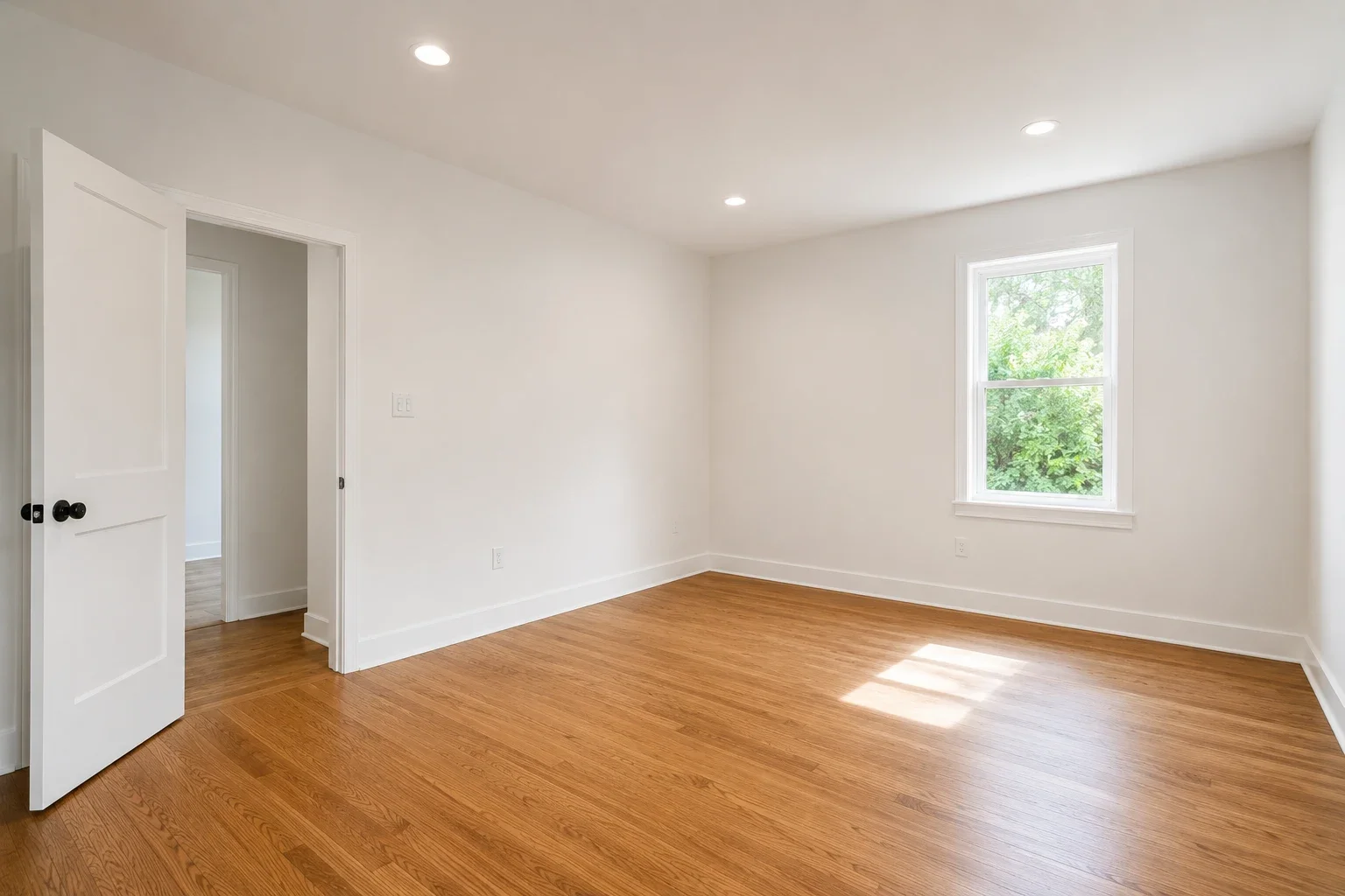 Finished room after water damage restoration and repainting in Los Angeles — Crystal Peak Construction Inc.
