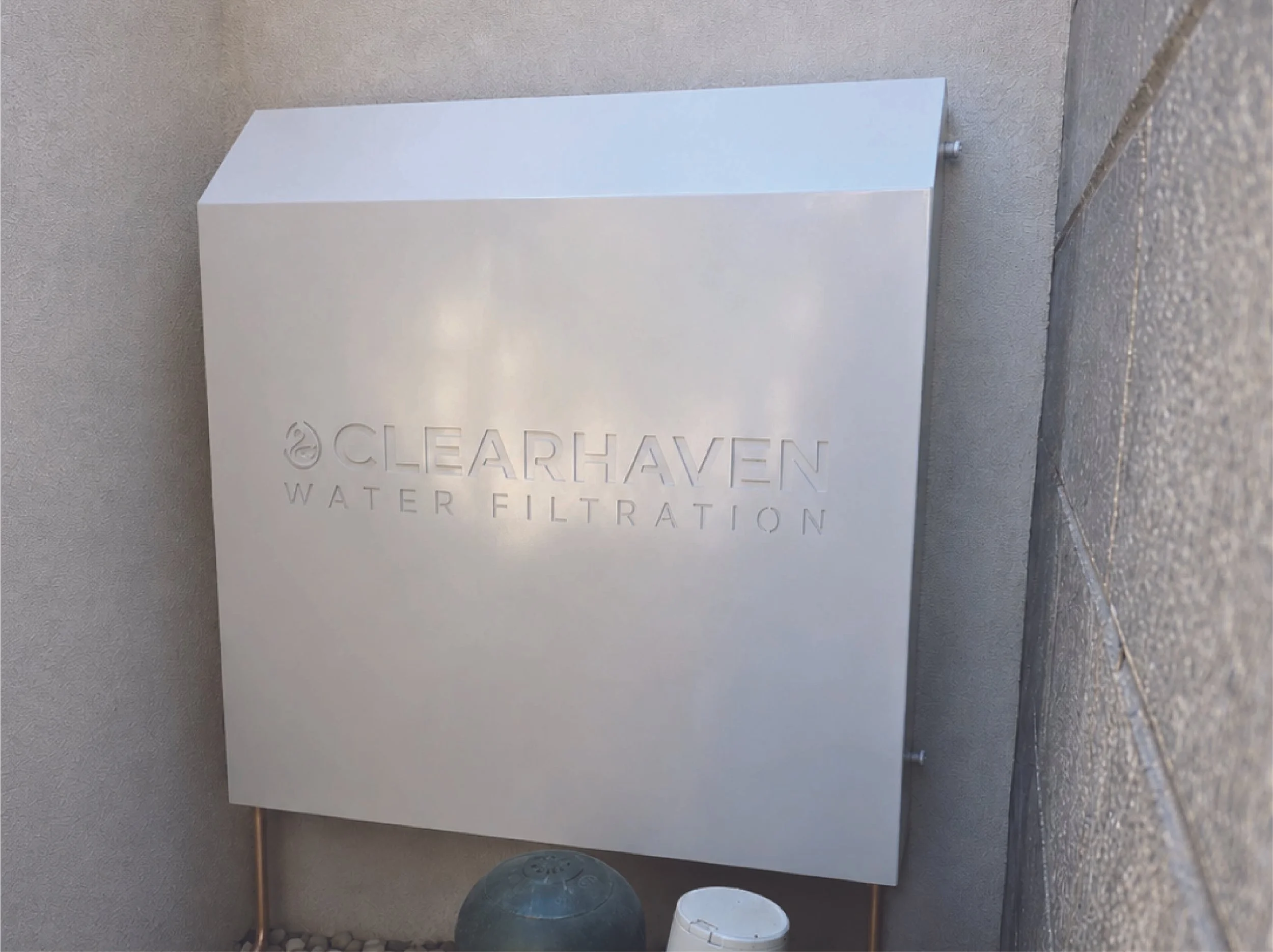 ClearHaven Shale Grey whole-home water filtration system installed in Port Coogee, Perth.