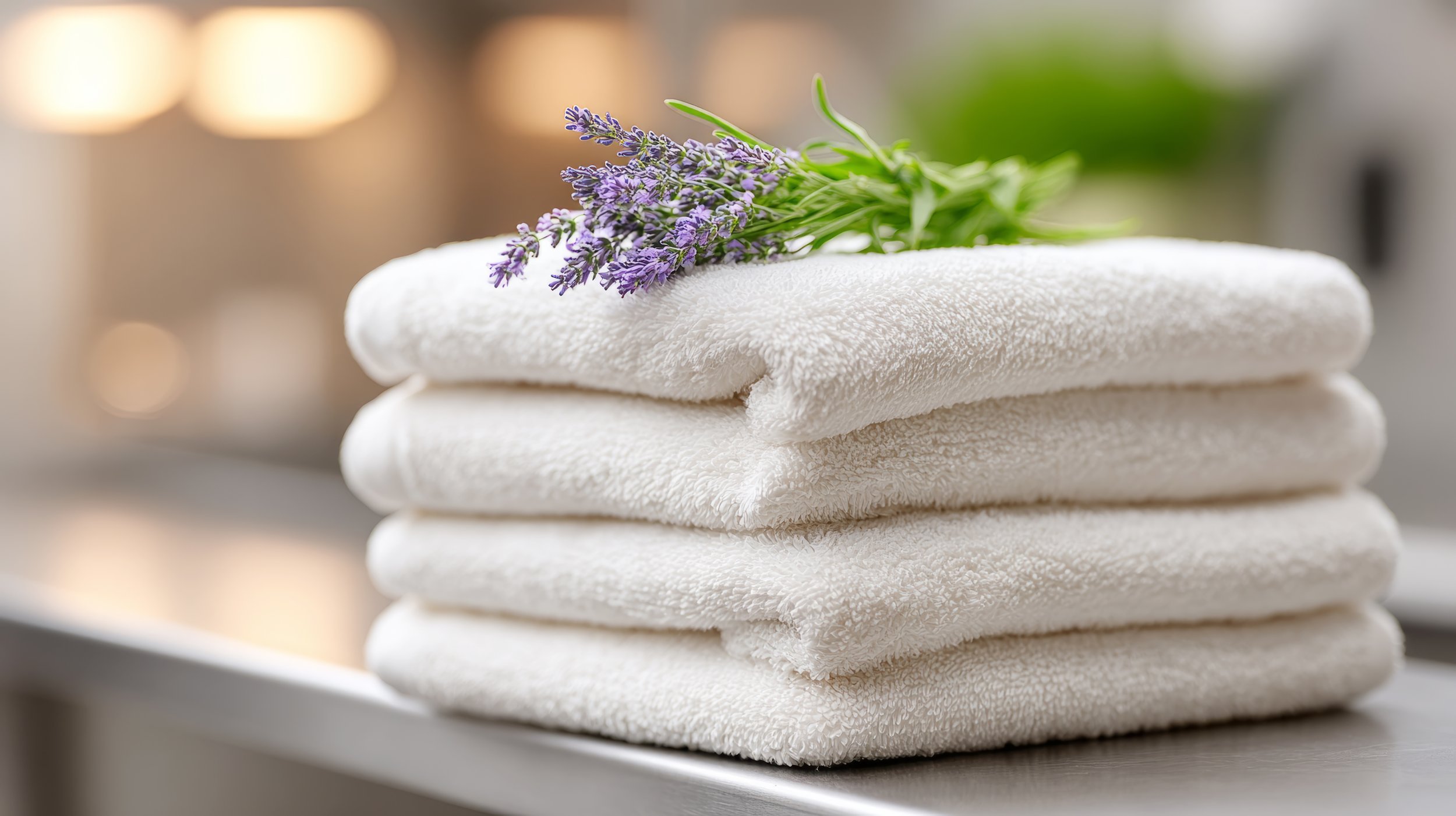 Soft, freshly washed towels demonstrating how ClearHaven whole-home water filtration helps reduce mineral build-up, keeping clothing and laundry softer, fresher and longer lasting in Perth homes.
