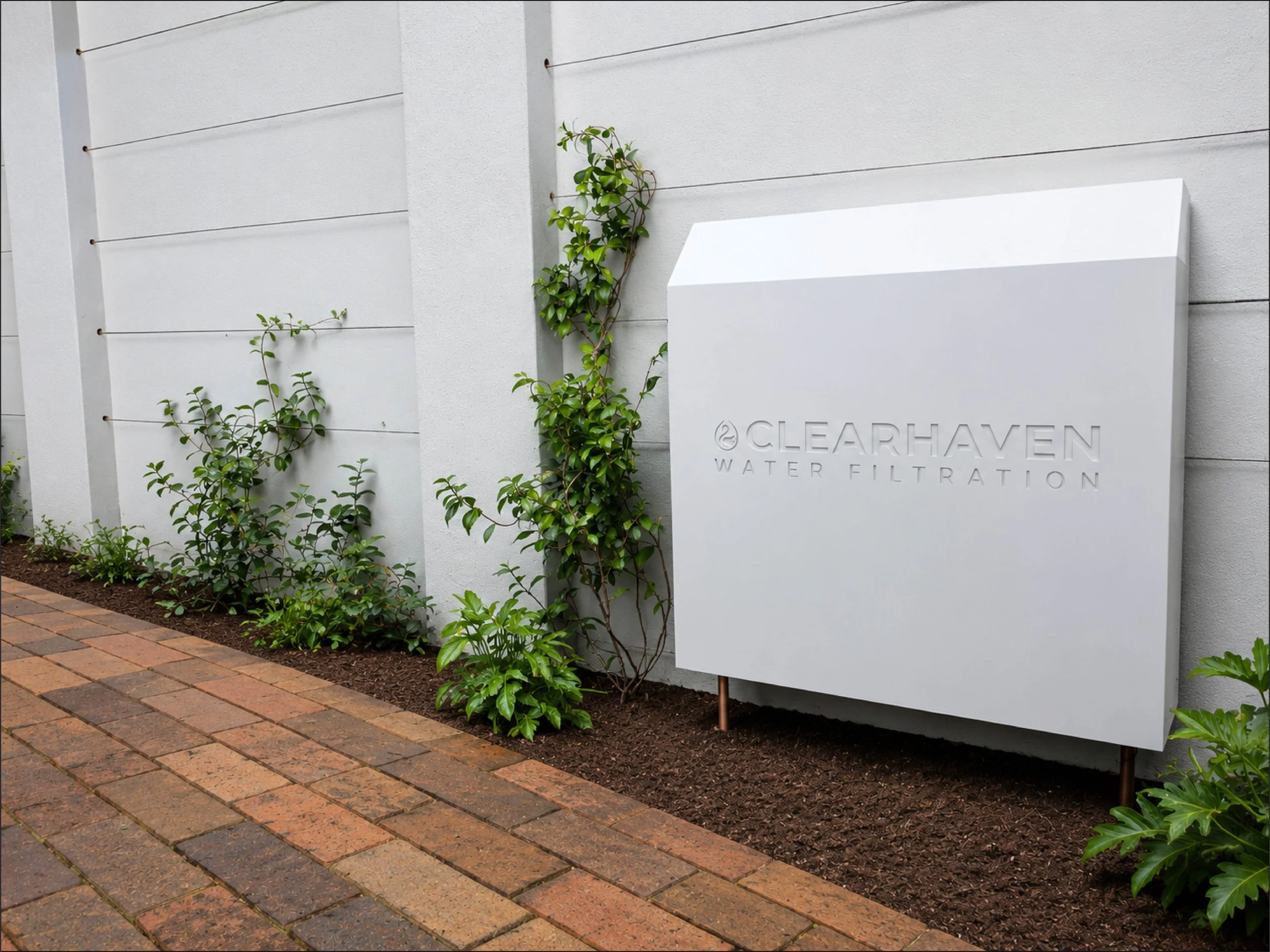 ClearHaven whole-home water filtration system professionally installed at a modern home in Cockburn, Perth.