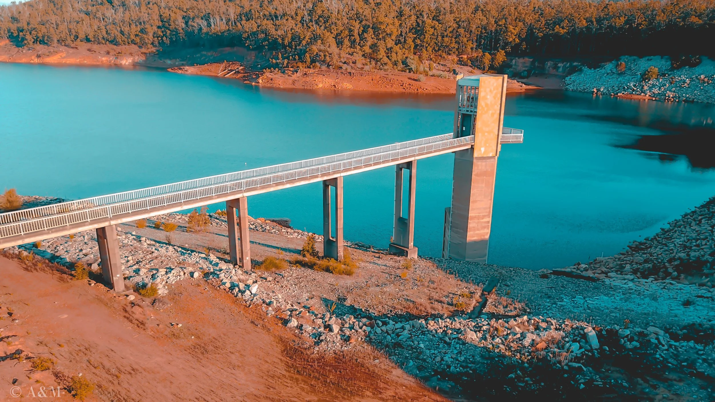 View across Serpentine Dam in the Shire of Serpentine-Jarrahdale, Perth, where ClearHaven provides premium whole-home water filtration systems professionally installed for homeowners throughout the Shire of Serpentine-Jarrahdale.