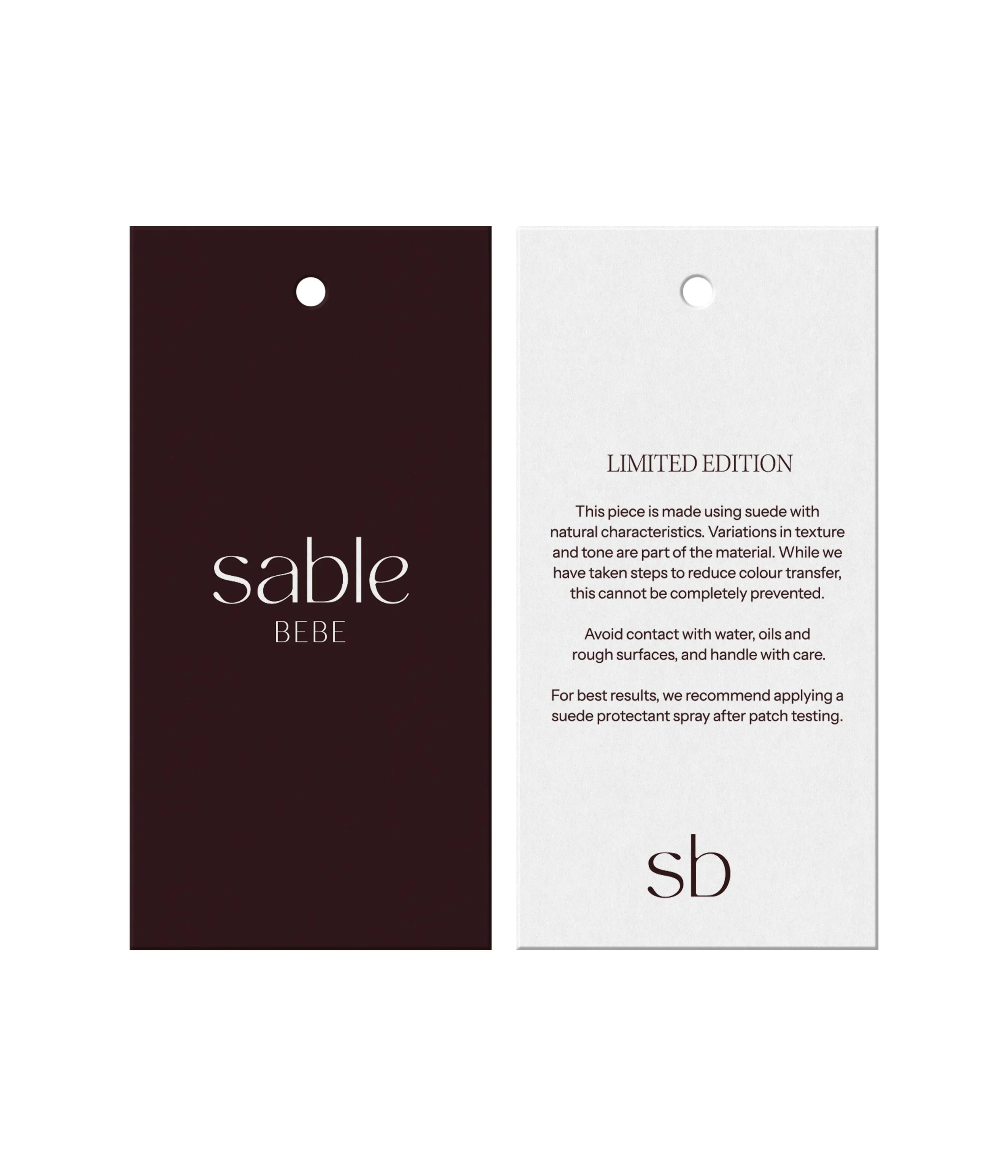 Sable Bebe Swing Tags