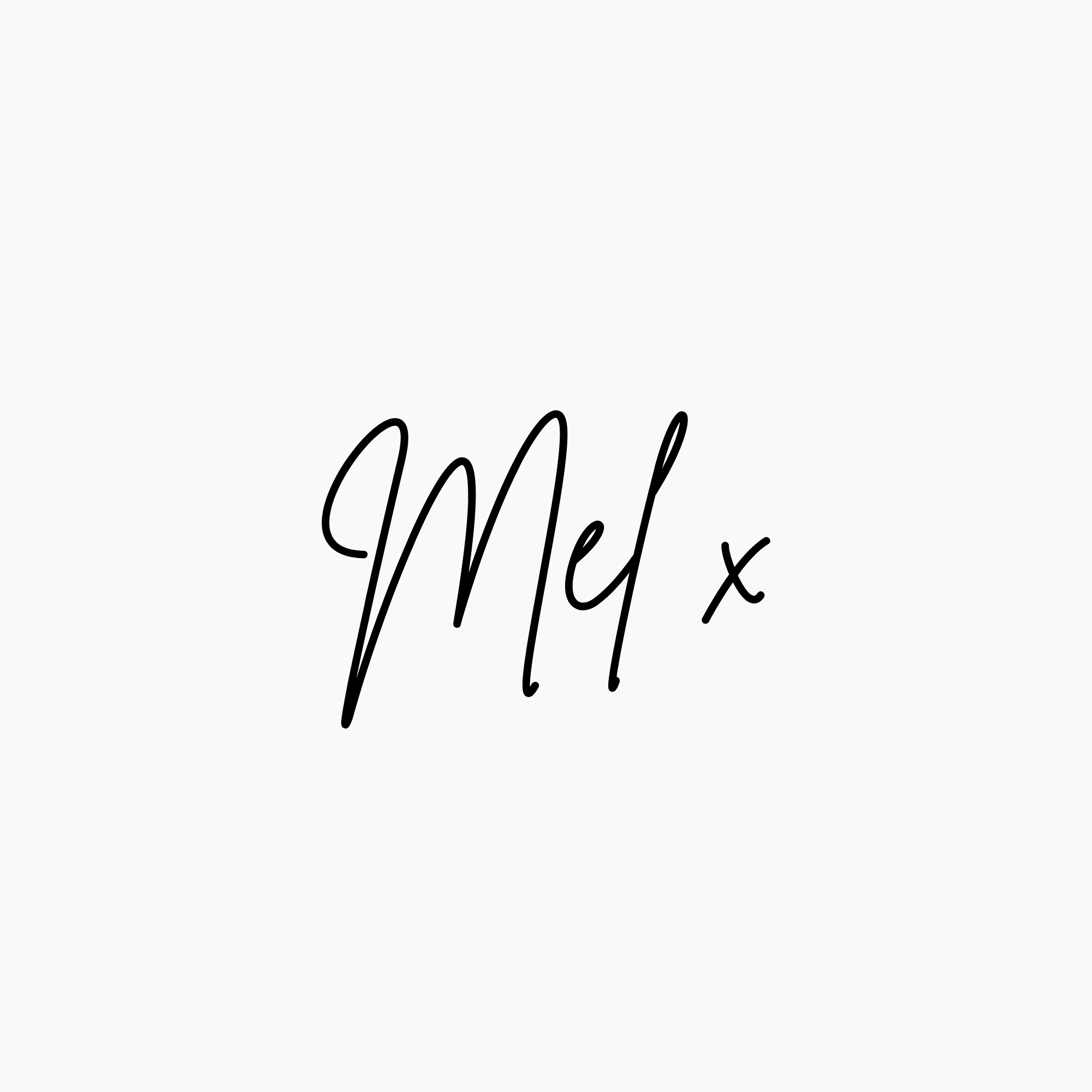 A white background with black cursive text that reads "Hello".