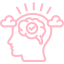 A brain with a lightbulb inside it, symbolizing an idea or innovation.