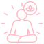Line drawing of a girl with a bow in her hair and a smile, holding a heart-shaped object.