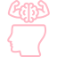 Line drawing of an elephant, with its trunk raised and ears spread.