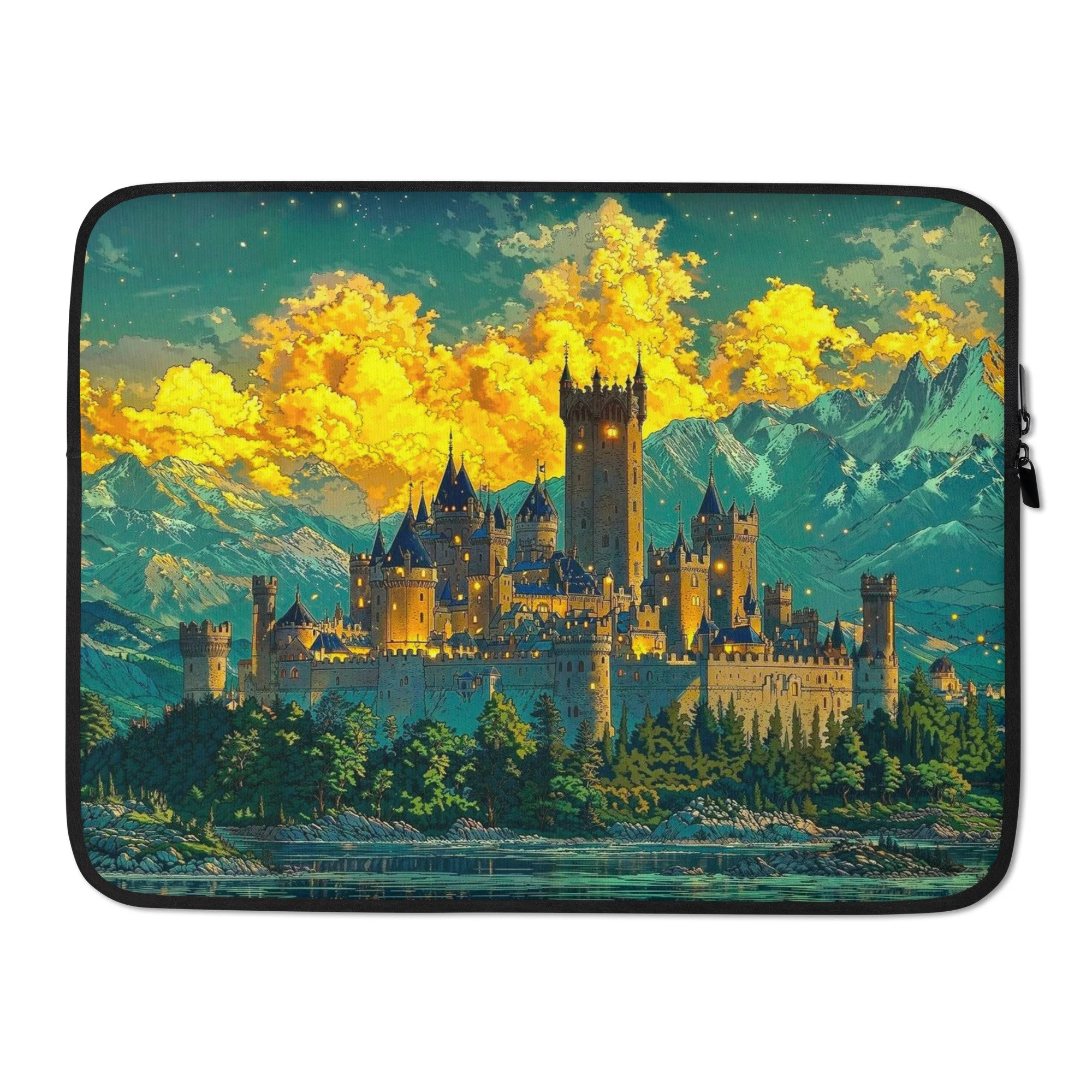 Golden Ember Castle Laptop Sleeve