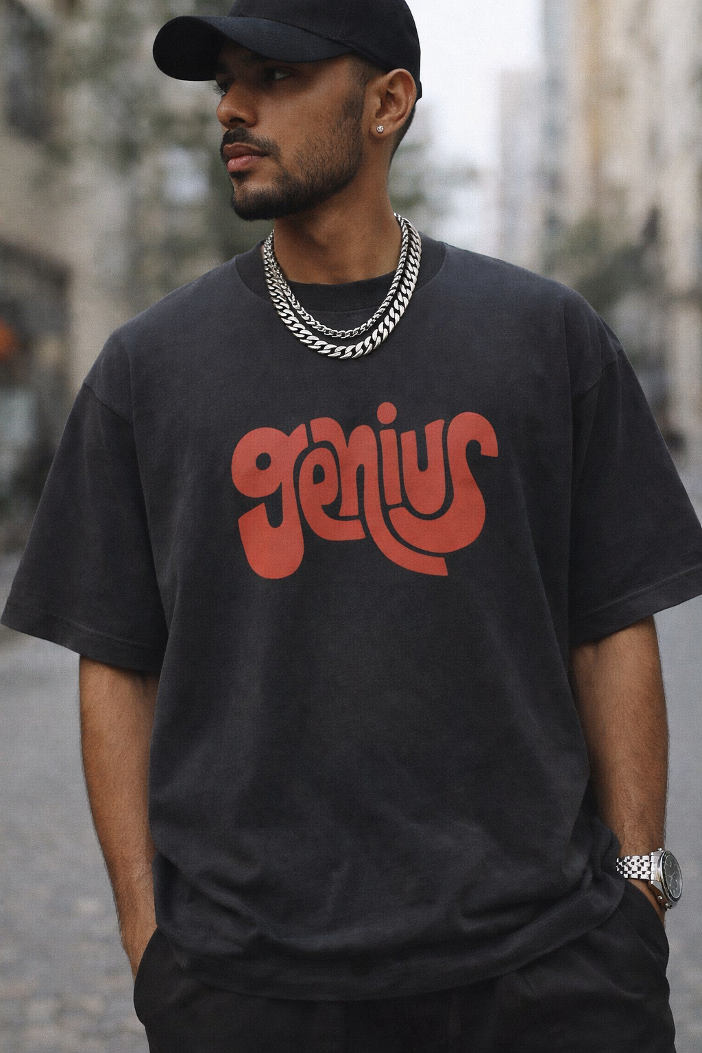 Oversized premium black t-shirt